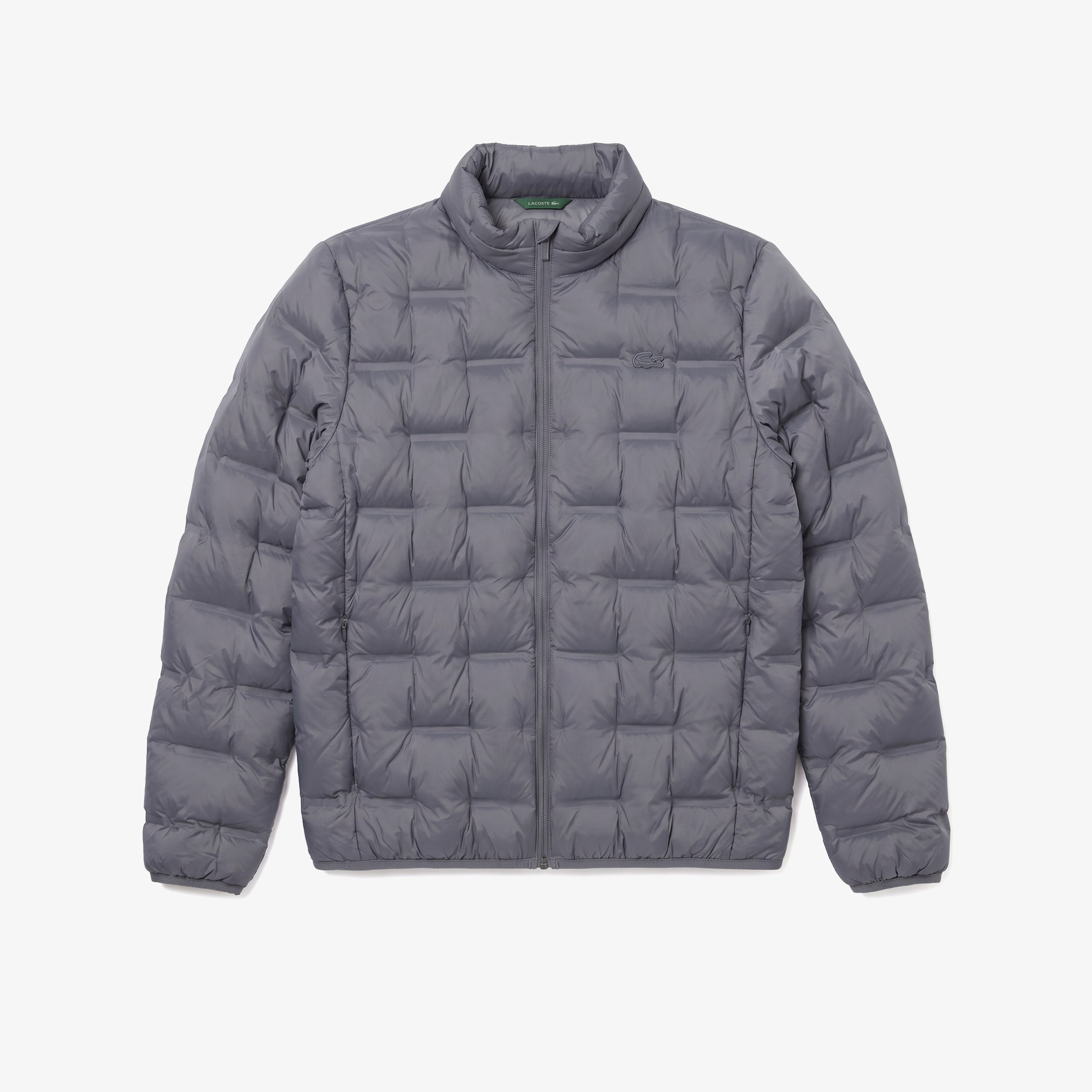 Erkek Regular Fit Dik Yaka Kapitone Koyu Gri Mont