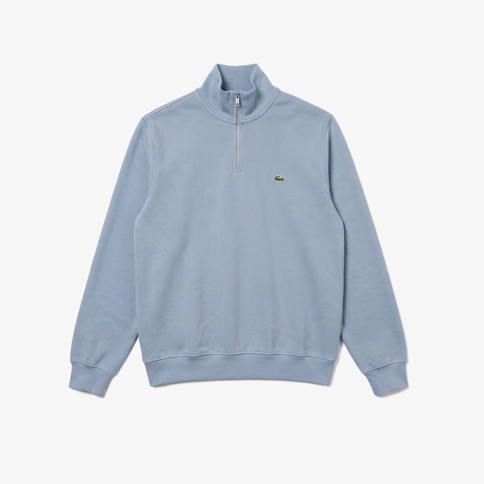 Erkek Regular Fit Yarım Fermuarlı Mavi Sweatshirt