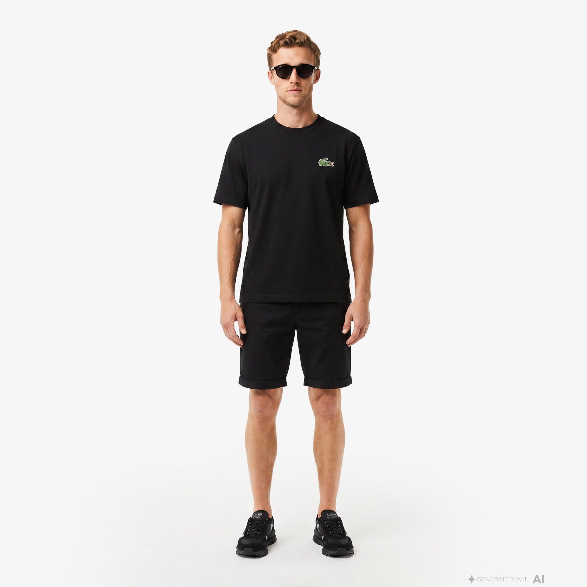 Unisex Loose Fit Bisiklet Yaka Organik Pamuk Siyah T-Shirt
