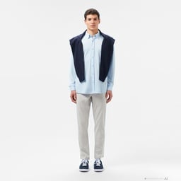 Erkek Slim Fit Açık Mavi Gömlek Mavi