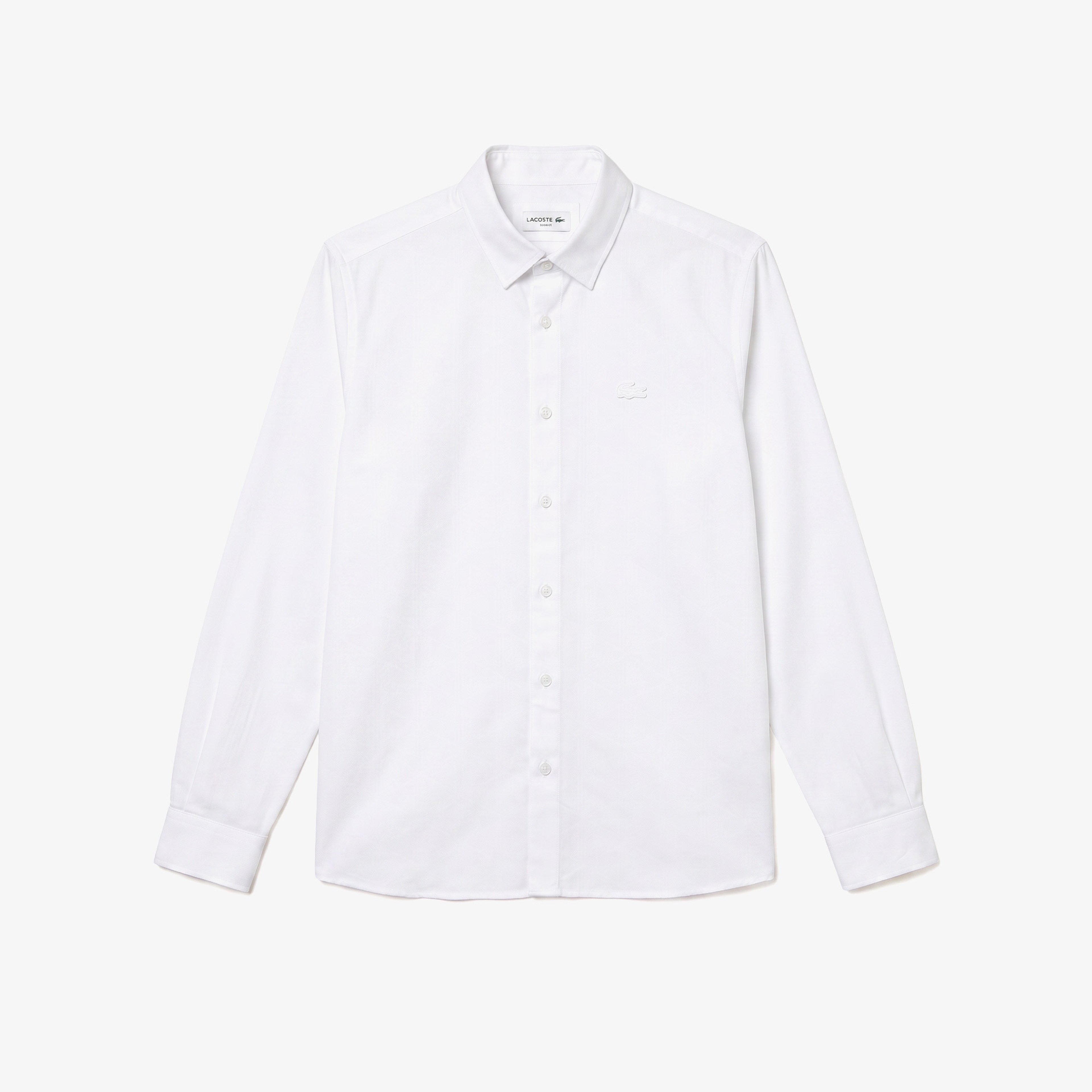 Erkek Slim Fit Düğmeli Yaka Beyaz Gömlek Erkek Slim Fit Düğmeli Yaka Beyaz Gömlek