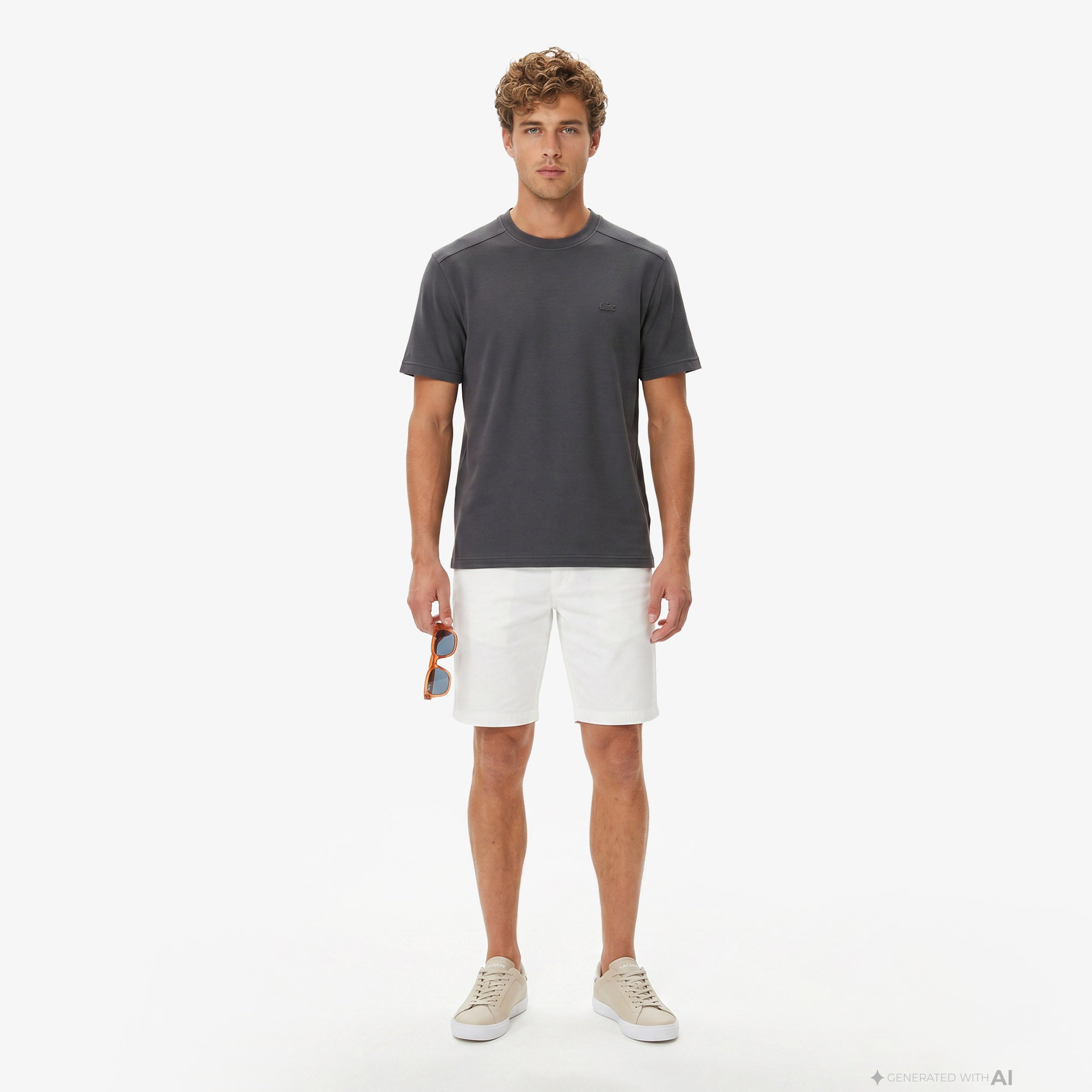 Erkek Relaxed Fit Bisiklet Yaka Koyu Gri T-Shirt
