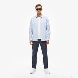 Erkek Slim Fit Mavi Chino Pantolon Mavi