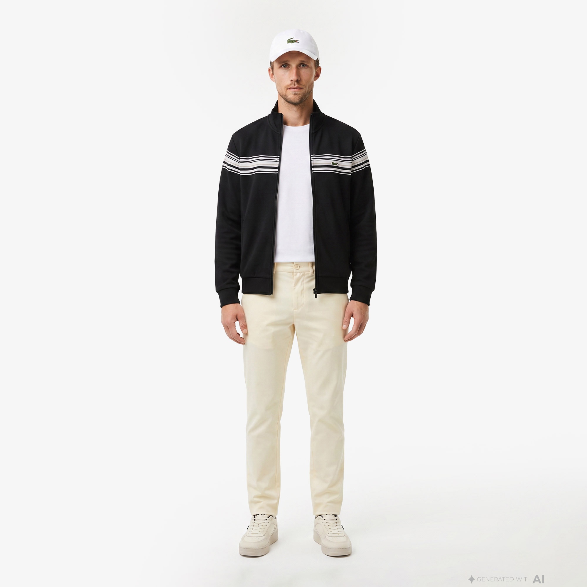 Erkek Regular Fit Fermuarlı Renk Bloklu Siyah Sweatshirt