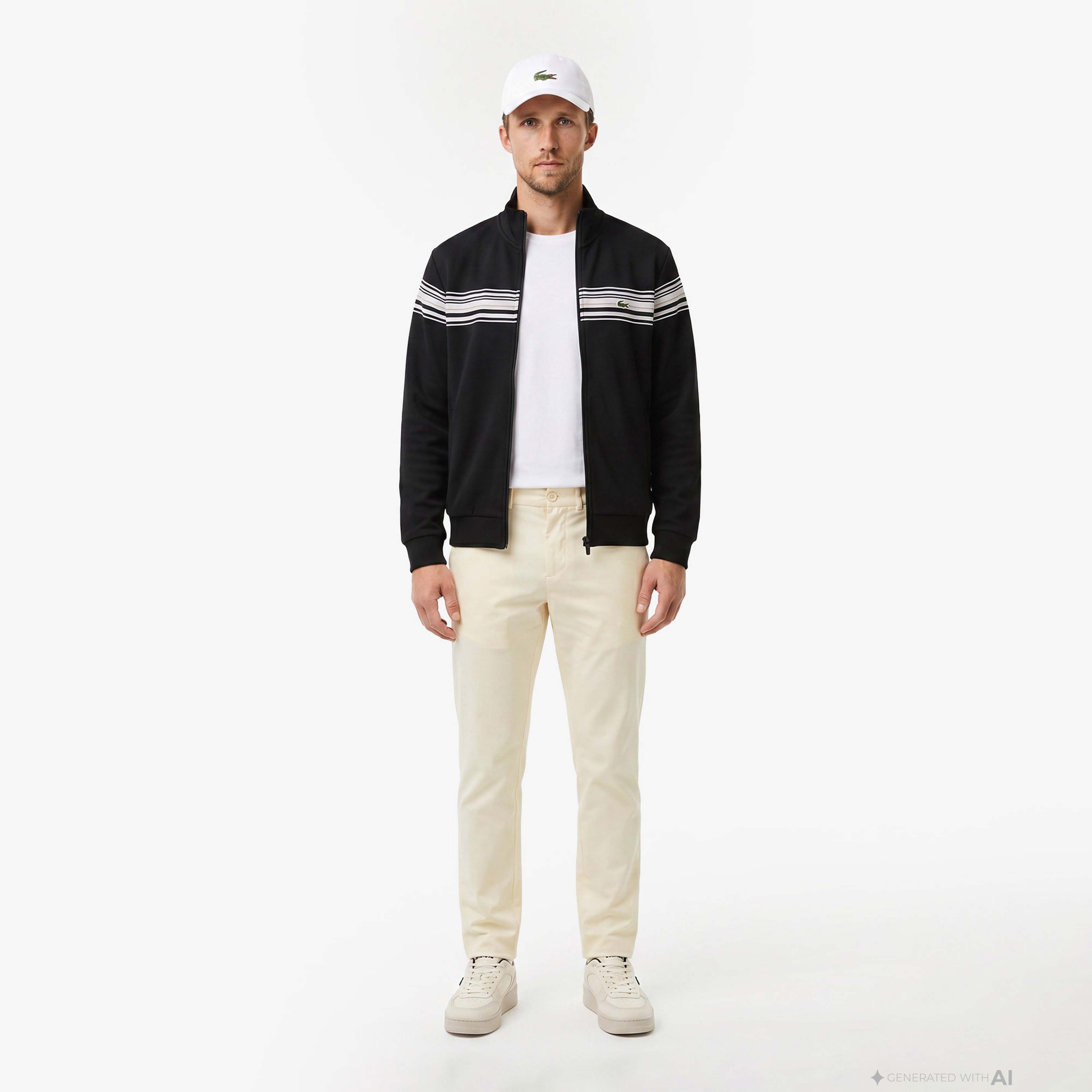 Erkek Regular Fit Fermuarlı Renk Bloklu Siyah Sweatshirt