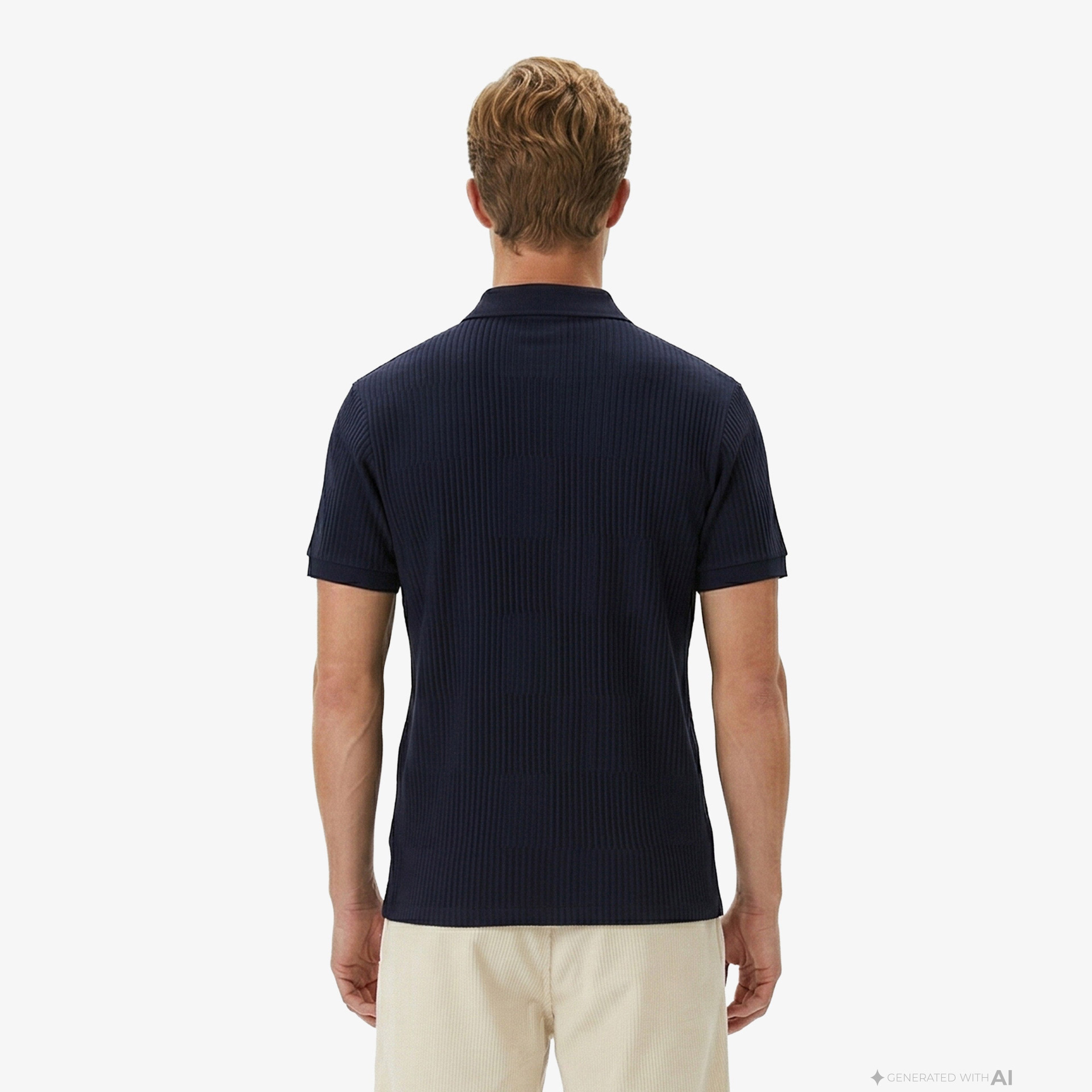 Erkek Regular Fit Çizgili Lacivert Polo Erkek Regular Fit Çizgili Lacivert Polo
