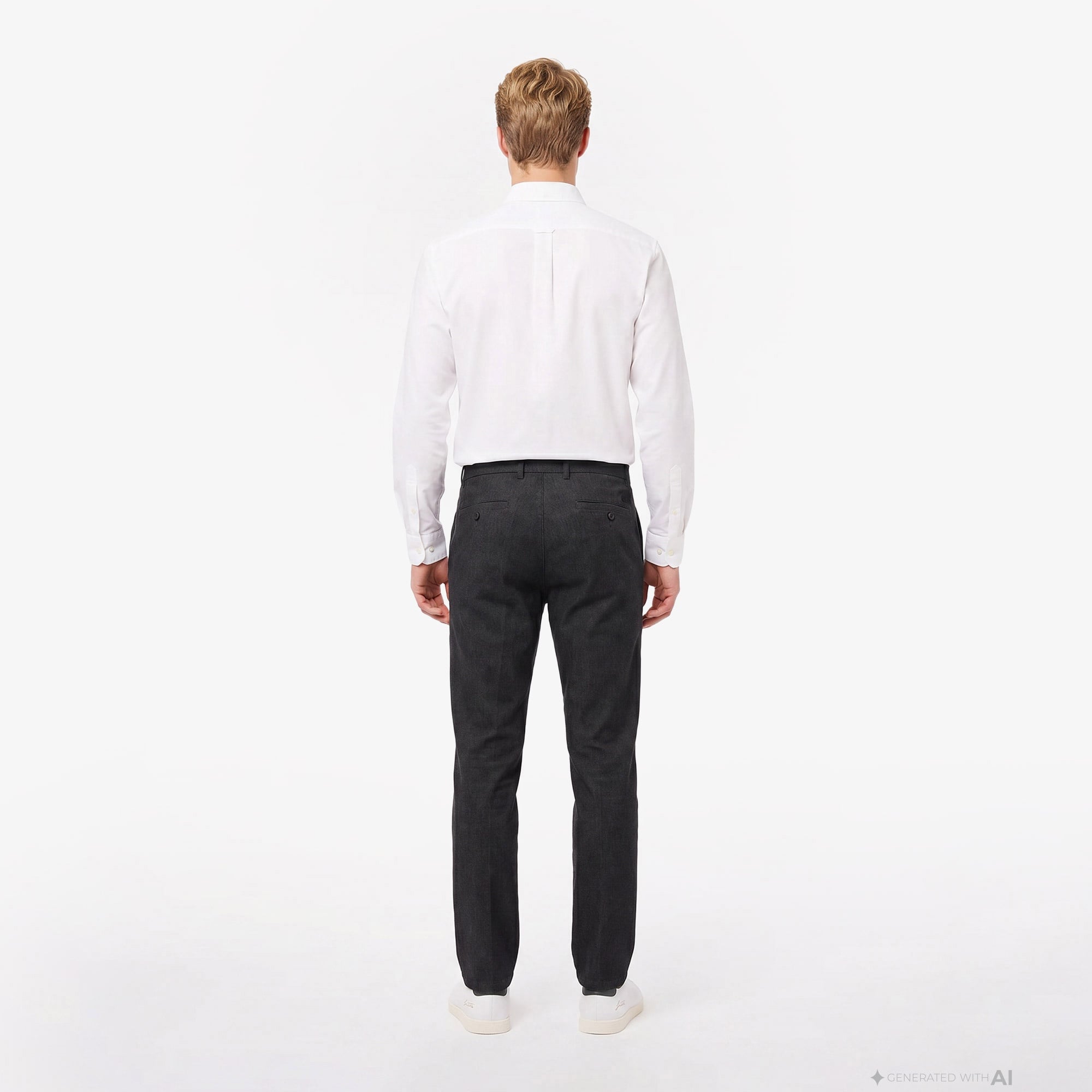 Erkek Slim Fit Siyah Chino Pantolon