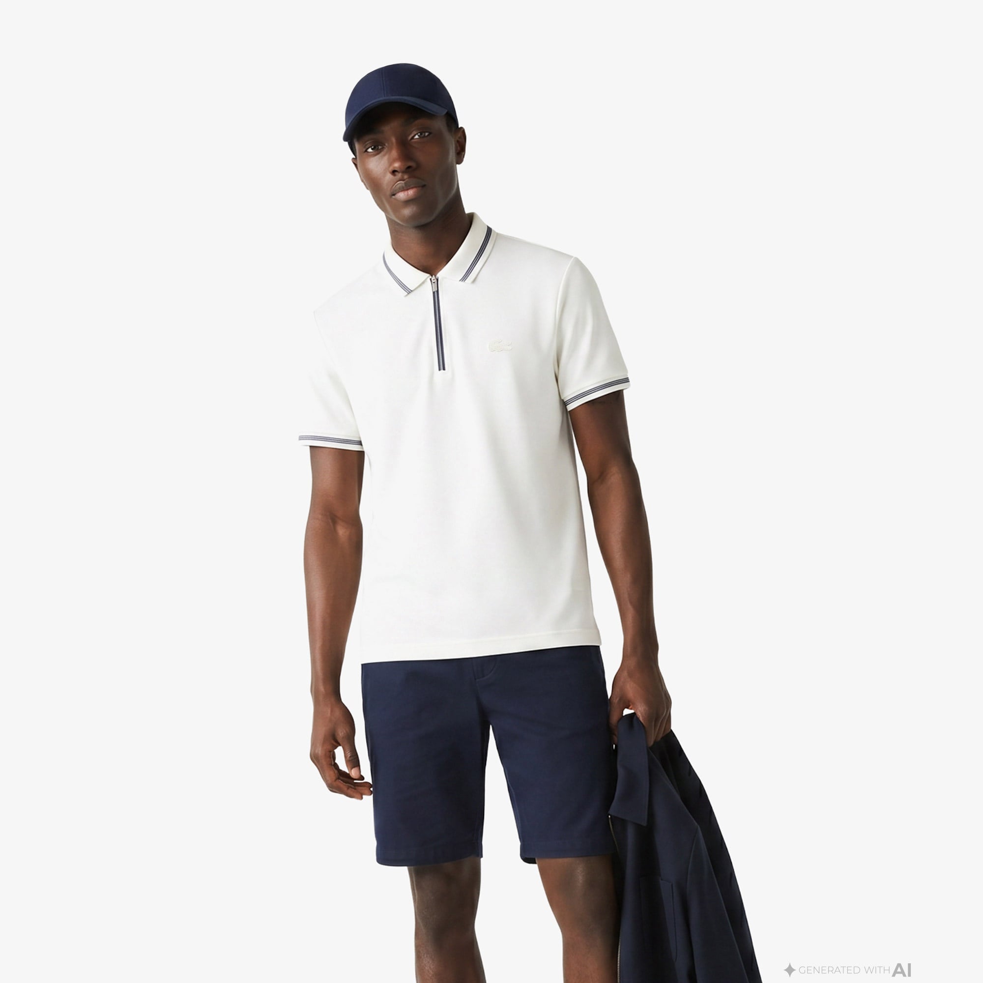 Erkek Regular Fit Beyaz Polo