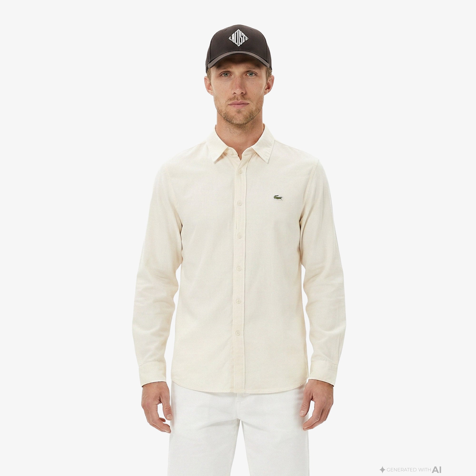 Lacoste Erkek Regular Fit Bej Gömlek