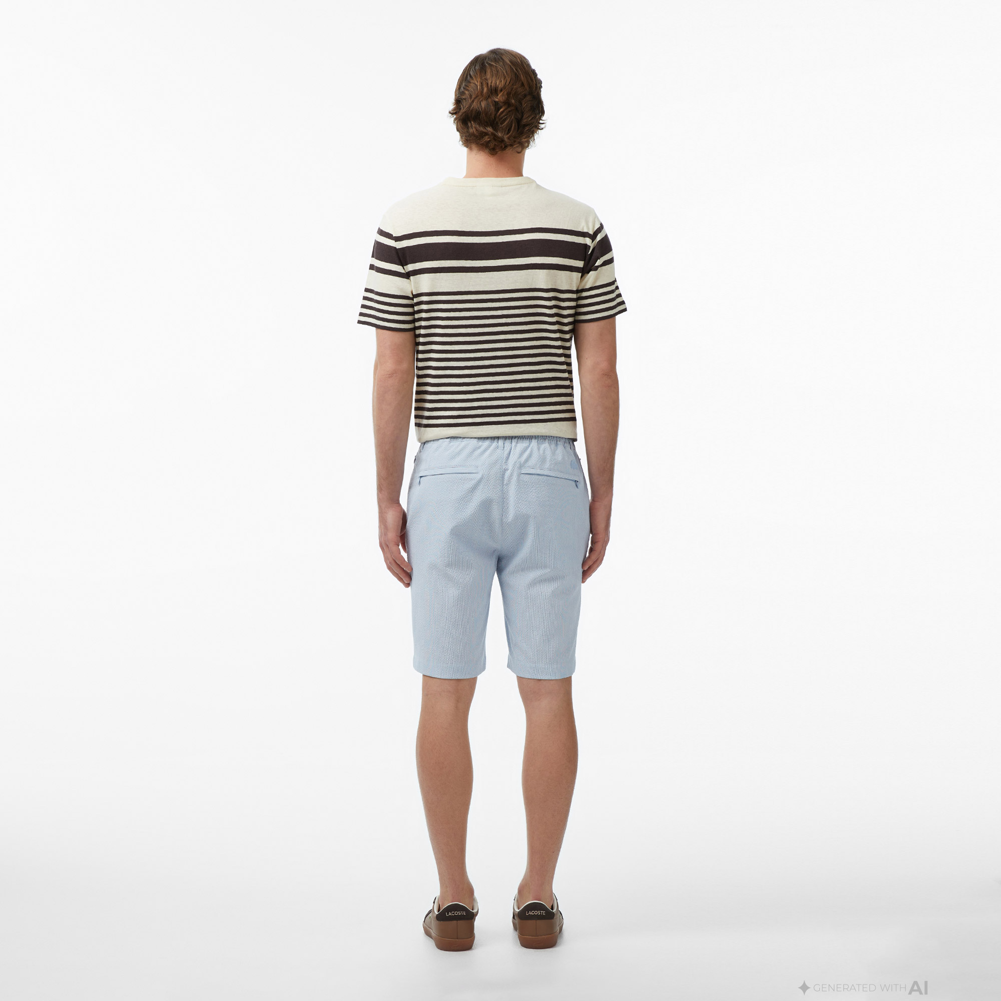 Lacoste Erkek Tapered Fit Mavi Bermuda Şort görsel 4