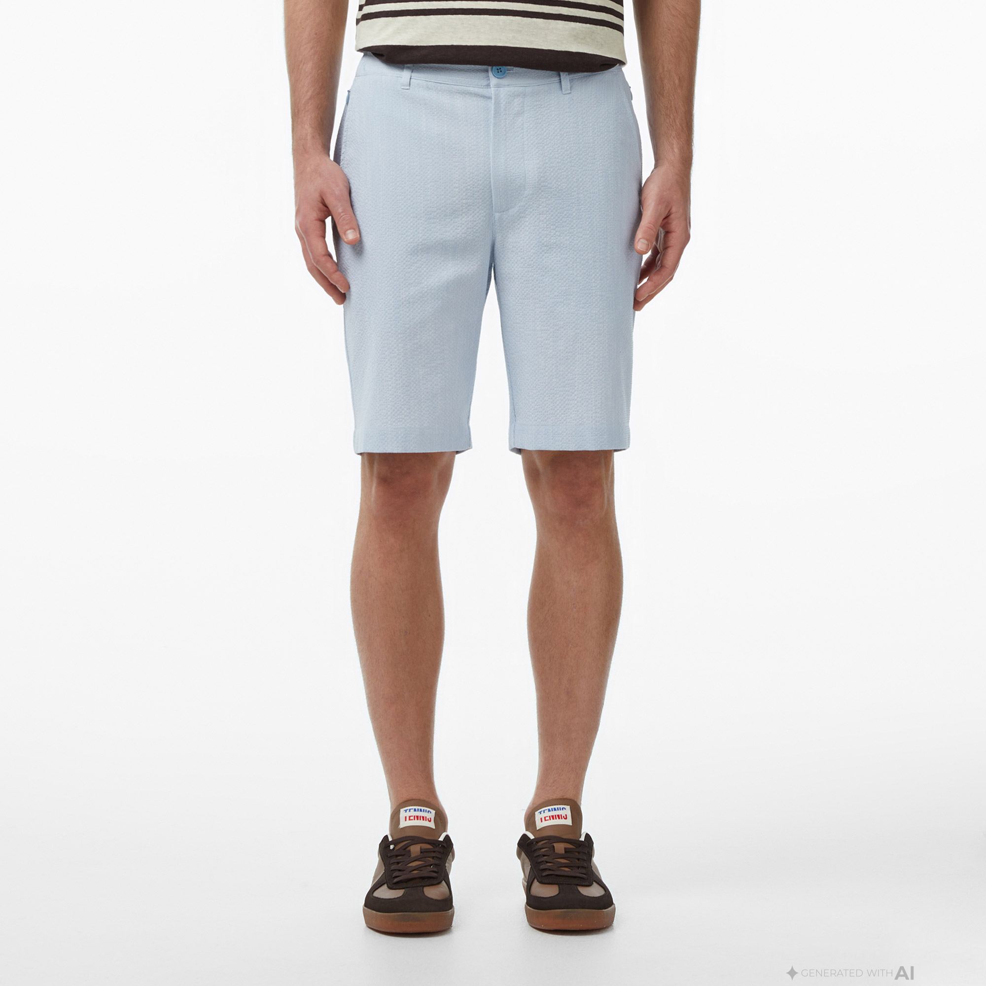 Lacoste Erkek Tapered Fit Mavi Bermuda Şort görsel 2