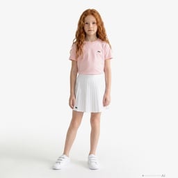 Çocuk Bisiklet Yaka Açık Pembe T-Shirt Pembe