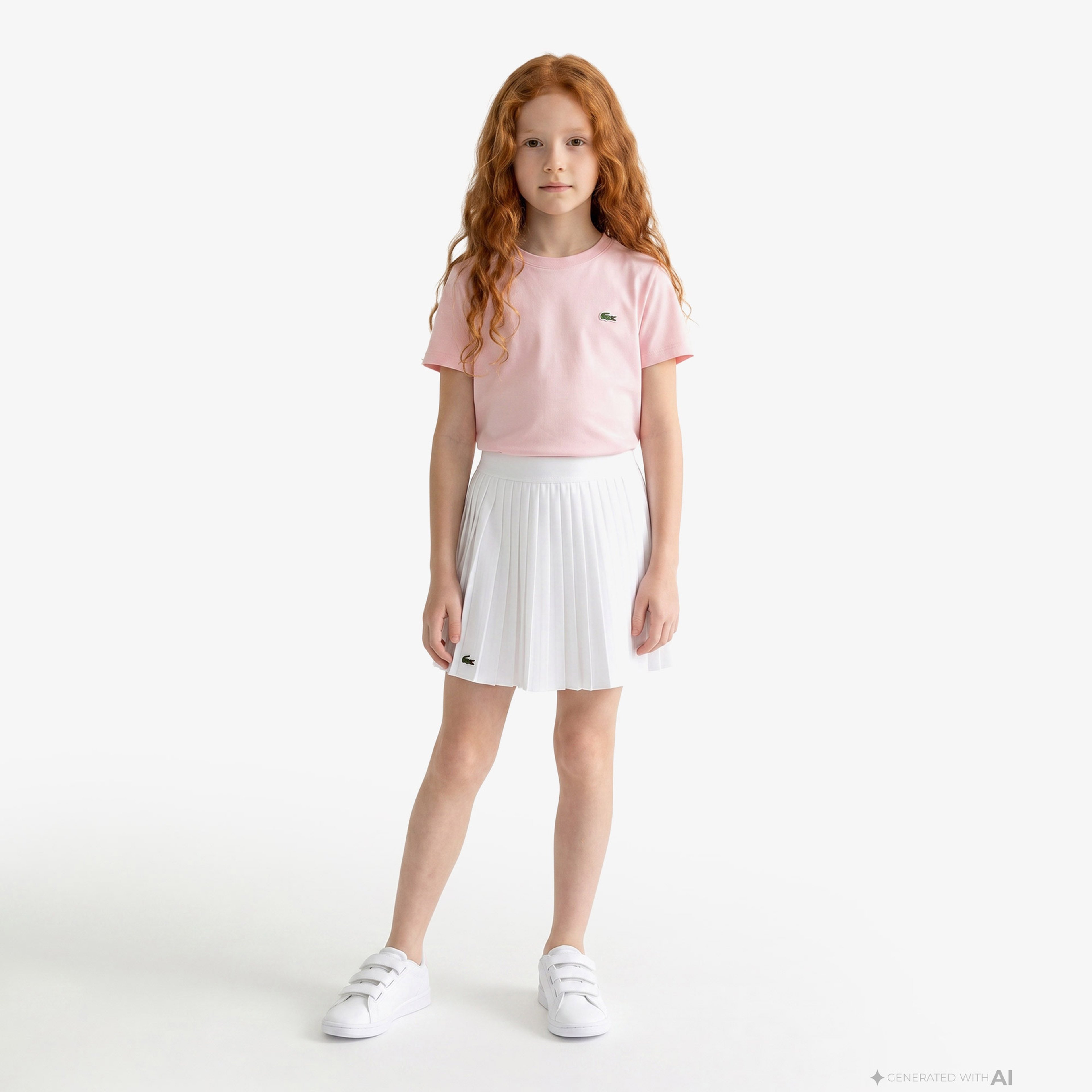 Çocuk Bisiklet Yaka Açık Pembe T-Shirt