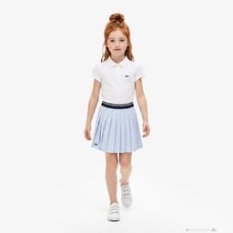 Kız Çocuk Beyaz Polo Beyaz