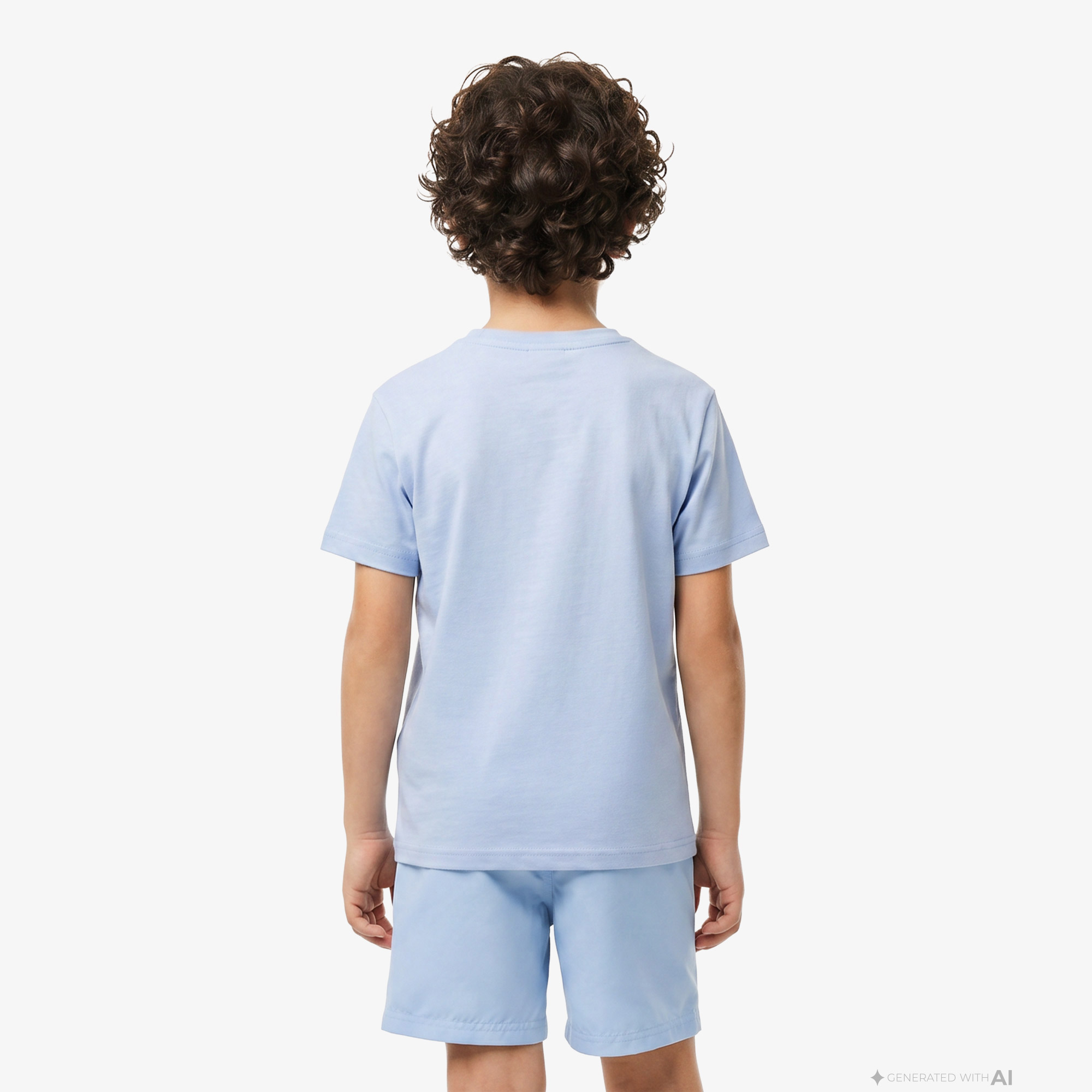 Lacoste Çocuk Bisiklet Yaka Mavi T-Shirt görsel 2