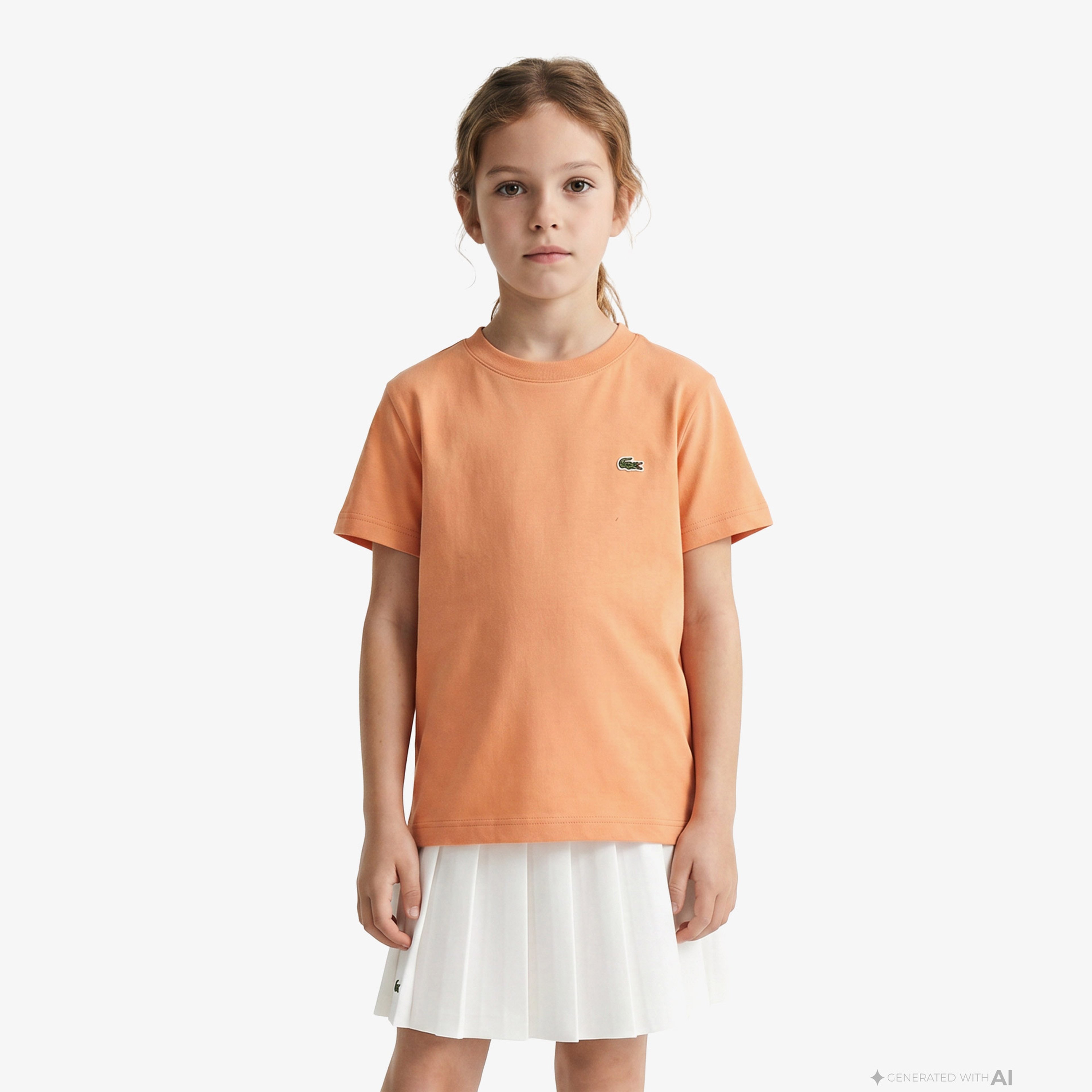 Çocuk Bisiklet Yaka Turuncu T-Shirt