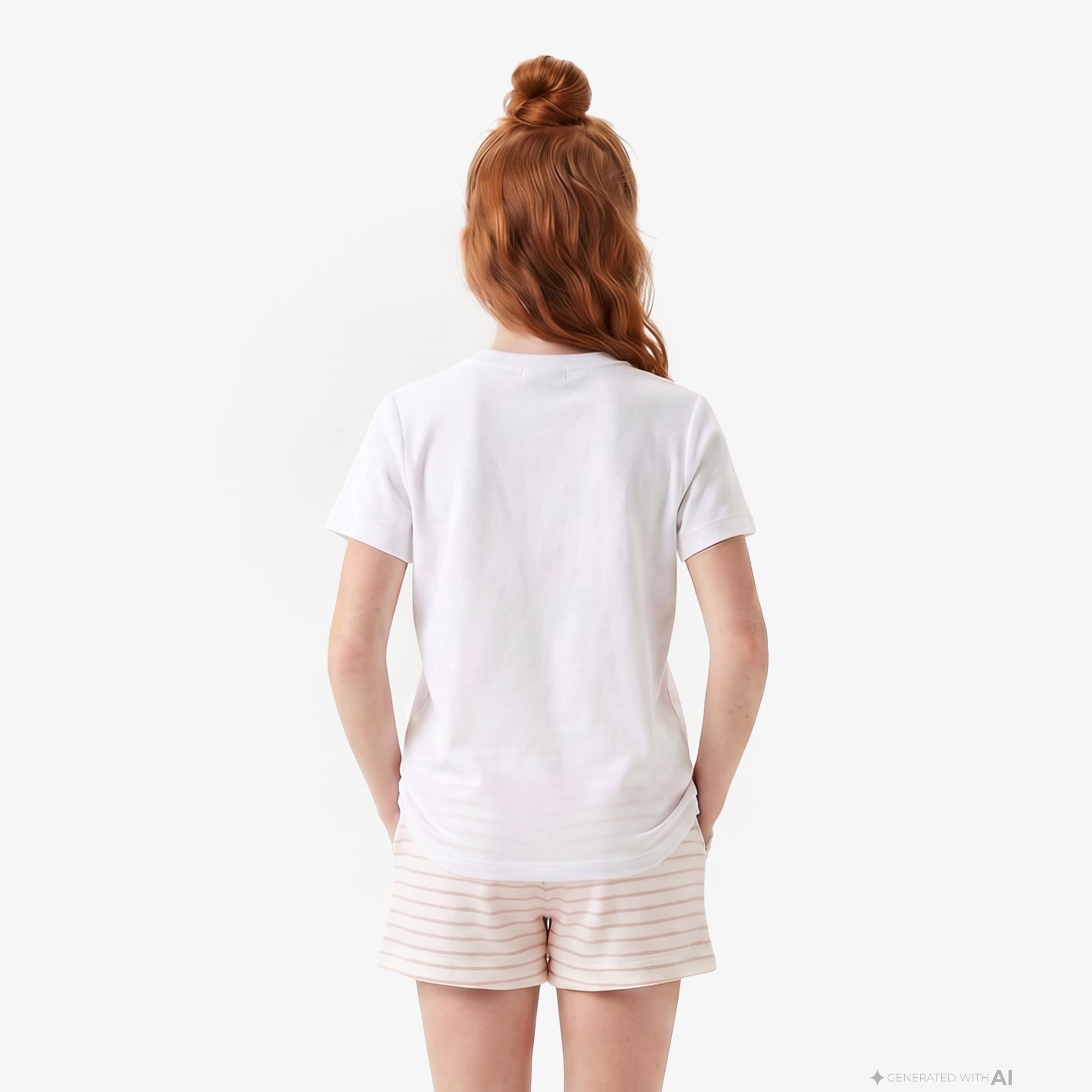 Çocuk Bisiklet Yaka Baskılı Beyaz T-Shirt