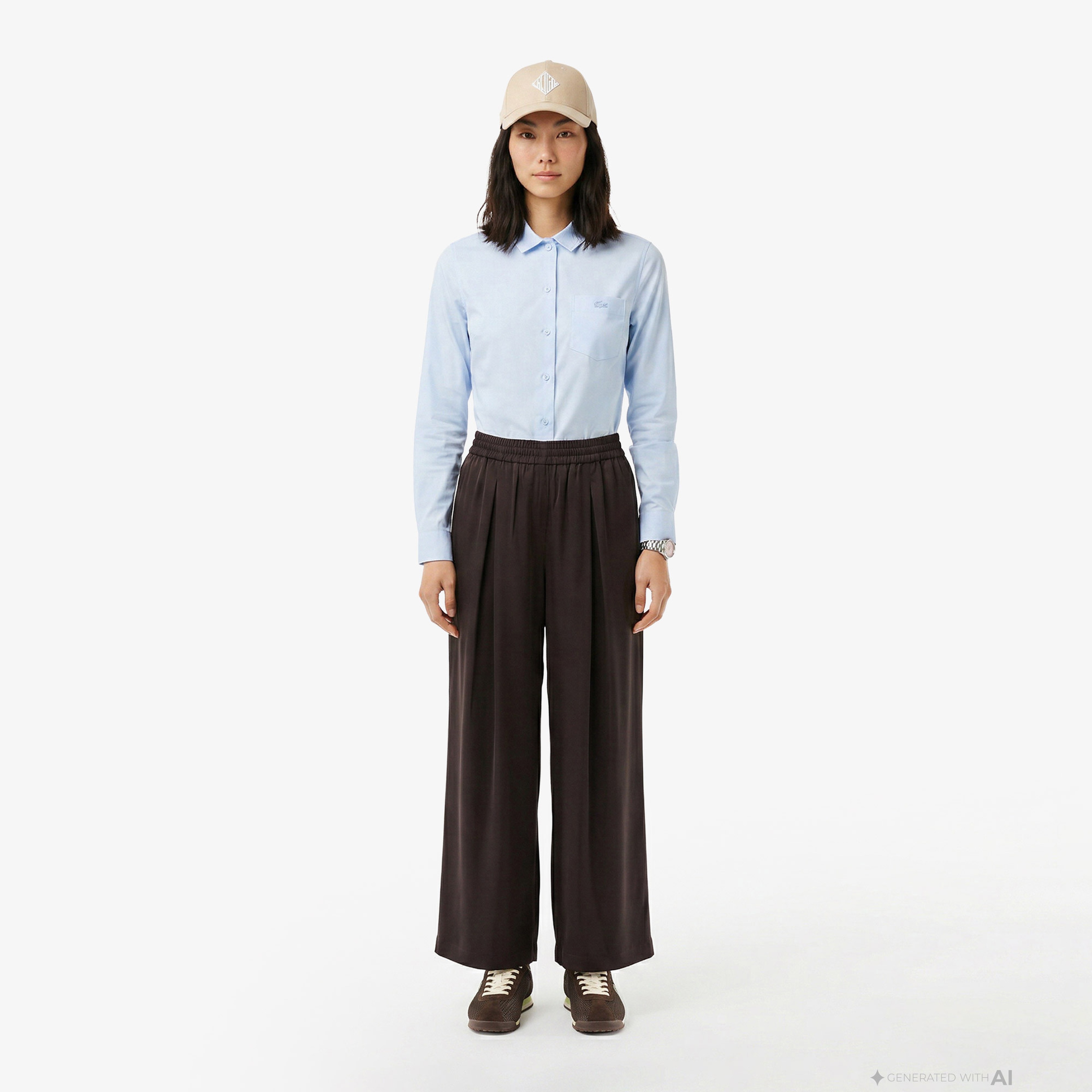 Kadın Slim Fit Mavi Gömlek Kadın Slim Fit Mavi Gömlek