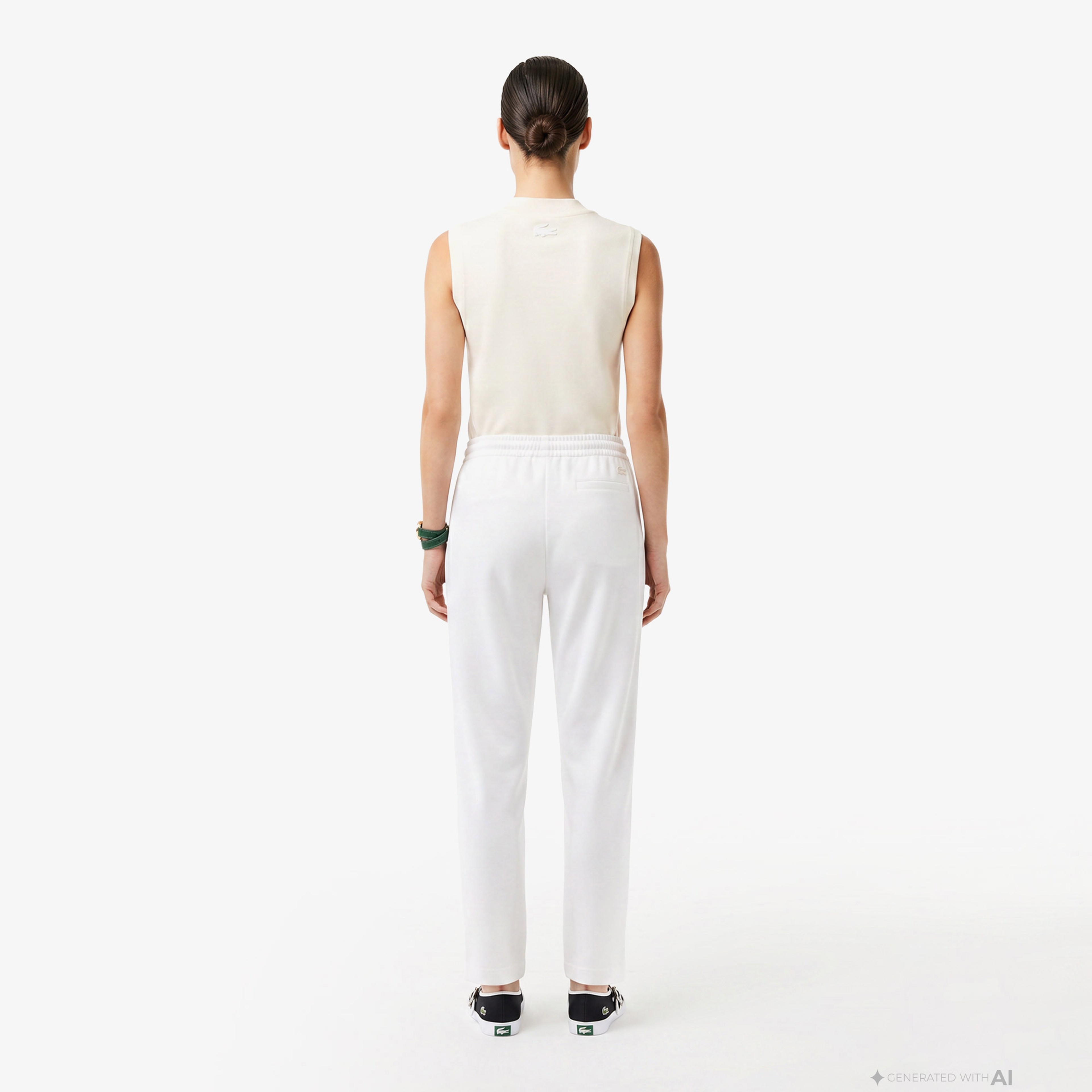 Kadın Relaxed Fit Beyaz Pantolon