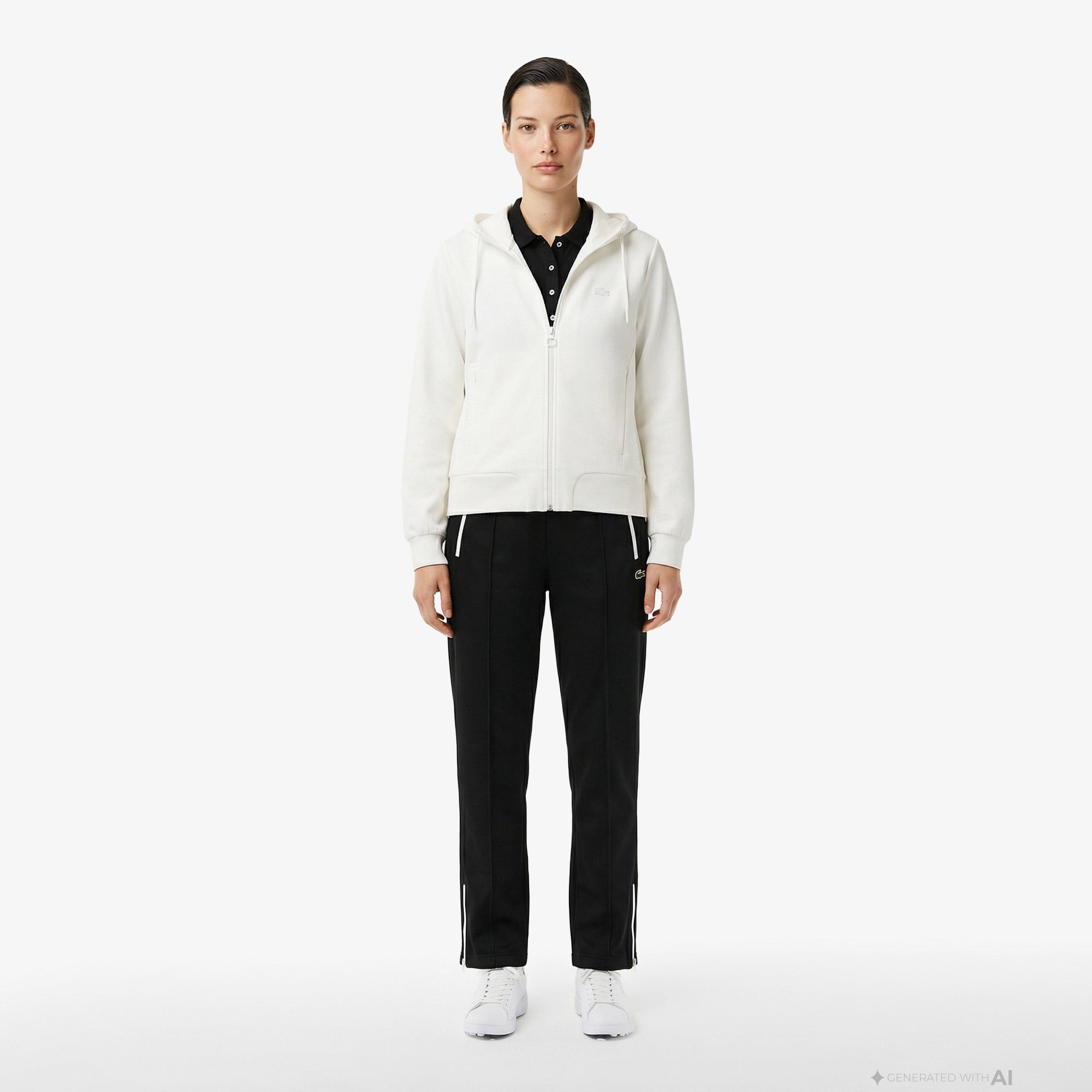 Kadın Regular Fit Kapüşonlu Beyaz Sweatshirt