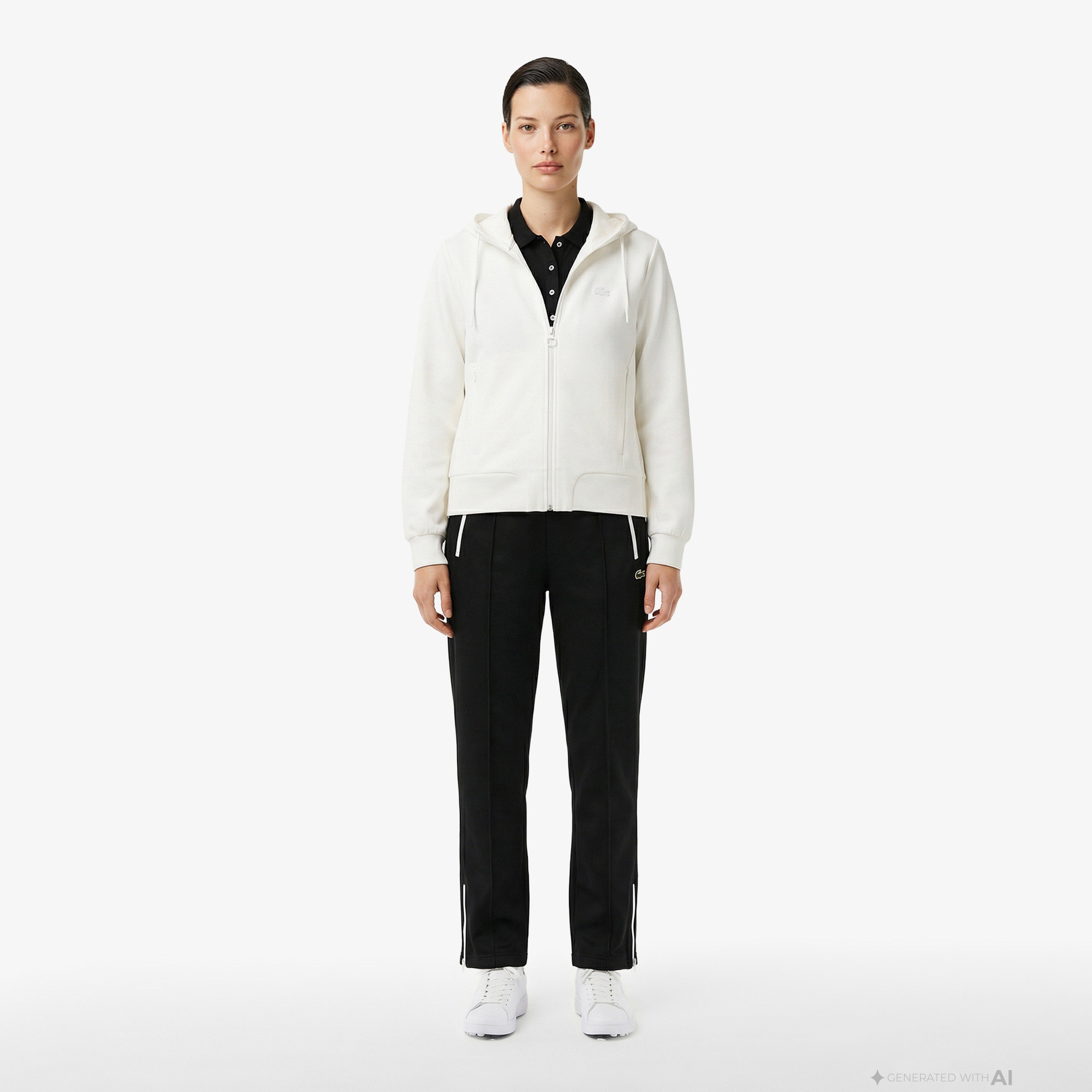 Kadın Regular Fit Kapüşonlu Beyaz Sweatshirt Kadın Regular Fit Kapüşonlu Beyaz Sweatshirt
