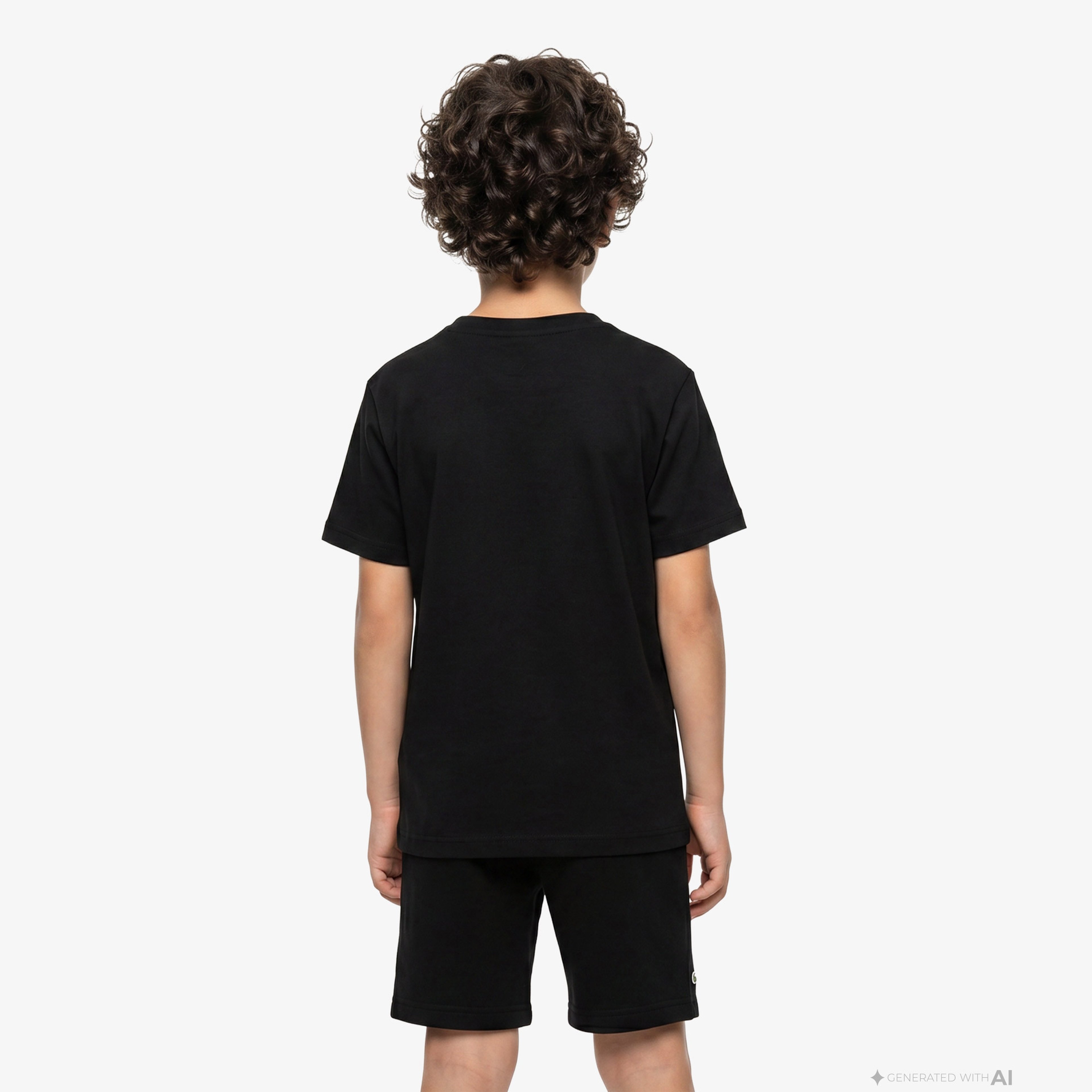 Çocuk Bisiklet Yaka Siyah T-Shirt