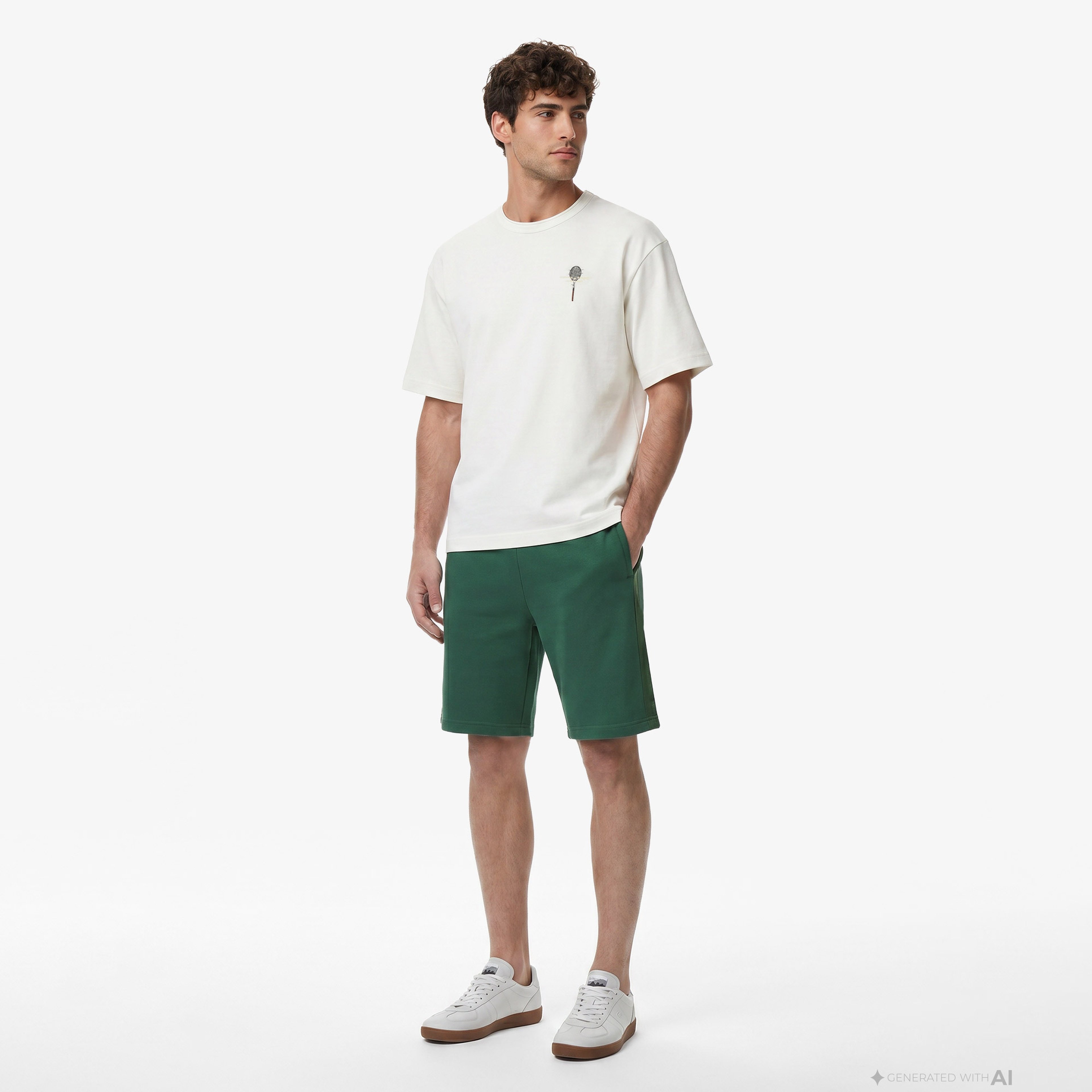 Erkek Loose Fit Bisiklet Yaka Beyaz T-Shirt Erkek Loose Fit Bisiklet Yaka Beyaz T-Shirt