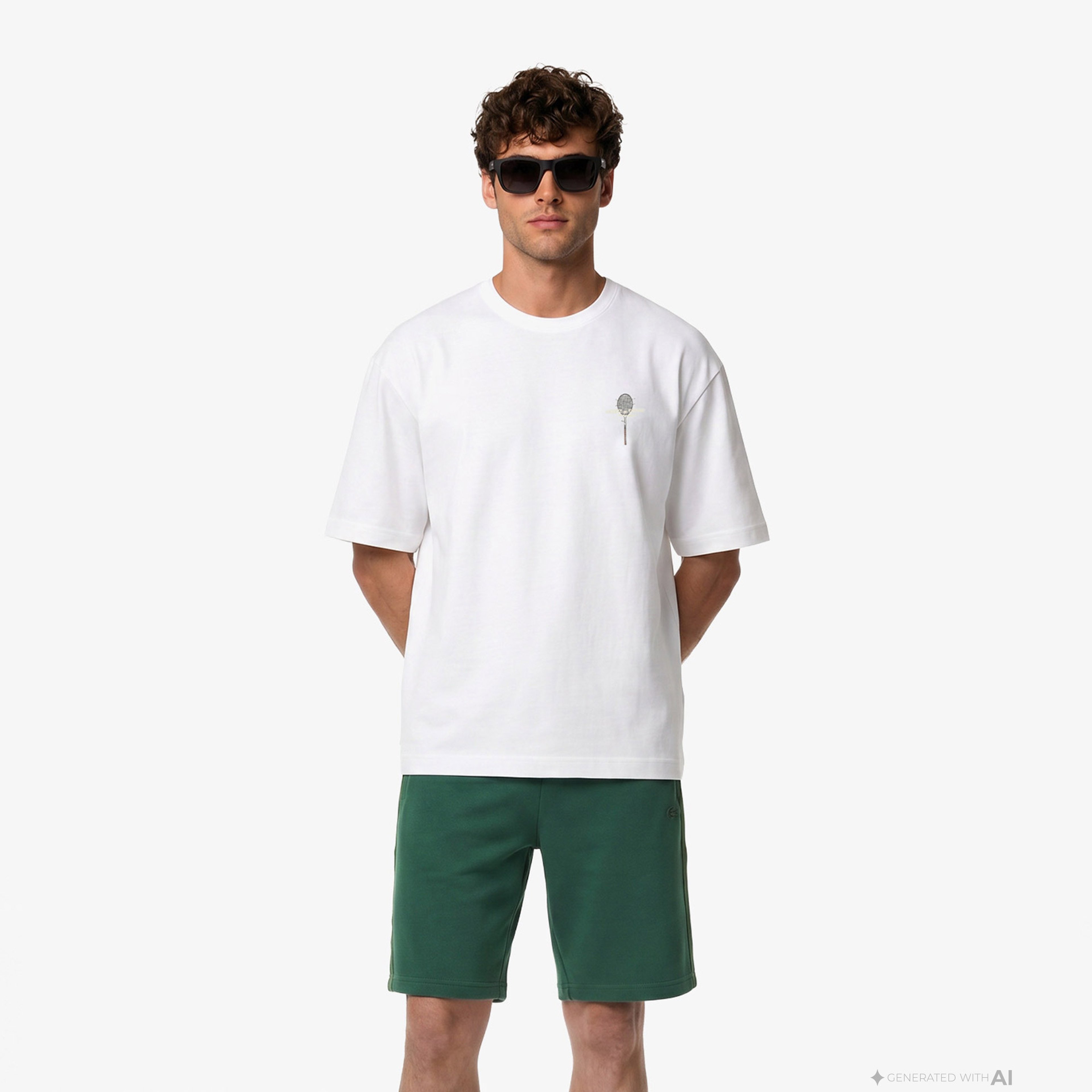 Erkek Loose Fit Bisiklet Yaka Beyaz T-Shirt Erkek Loose Fit Bisiklet Yaka Beyaz T-Shirt