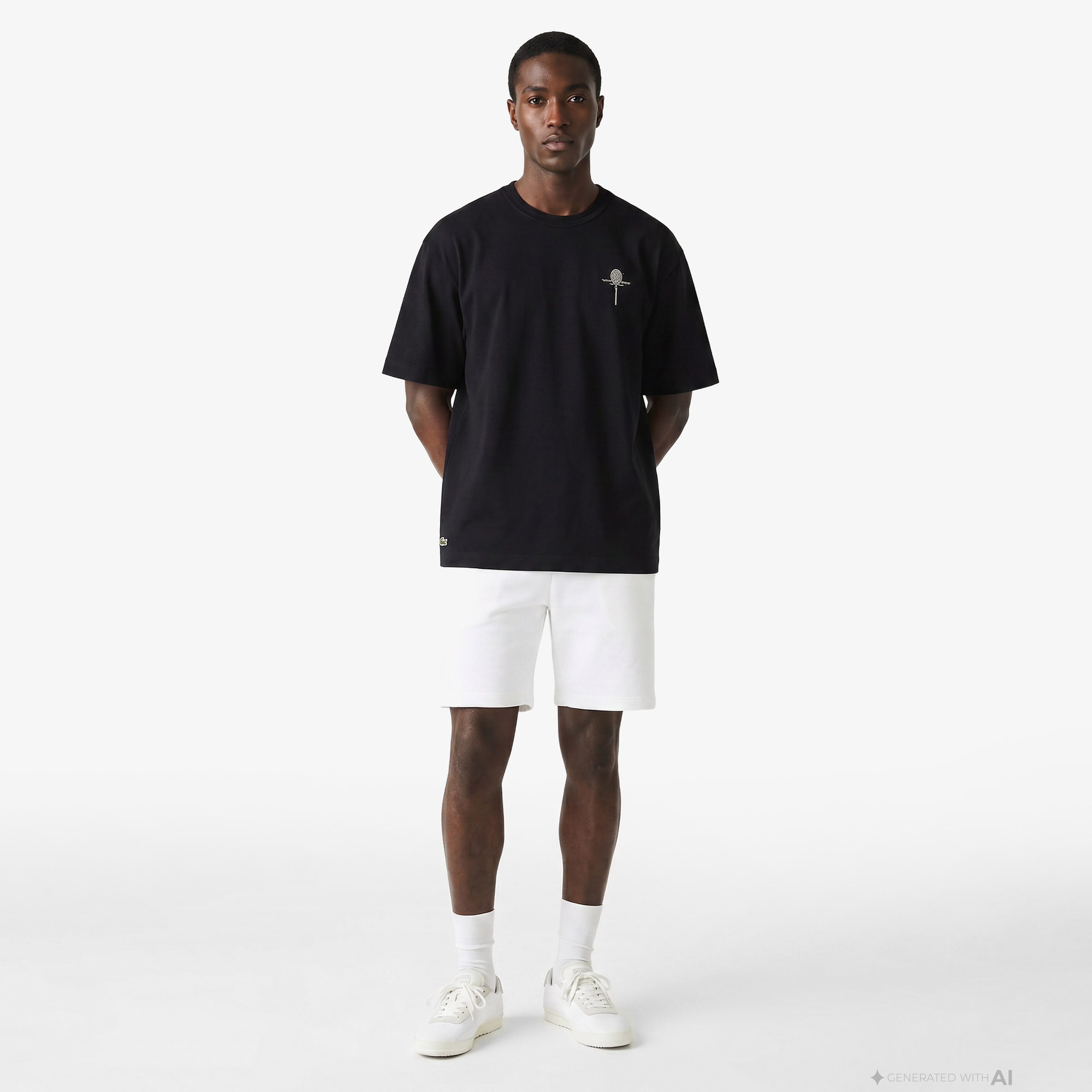 Erkek Loose Fit Bisiklet Yaka Siyah T-Shirt Erkek Loose Fit Bisiklet Yaka Siyah T-Shirt
