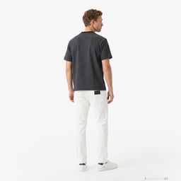Erkek Slim Fit Krem Jean Pantolon Krem