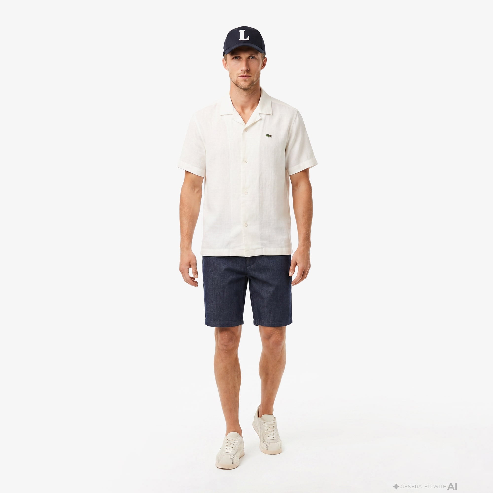 Erkek Slim Fit Lacivert Bermuda Şort