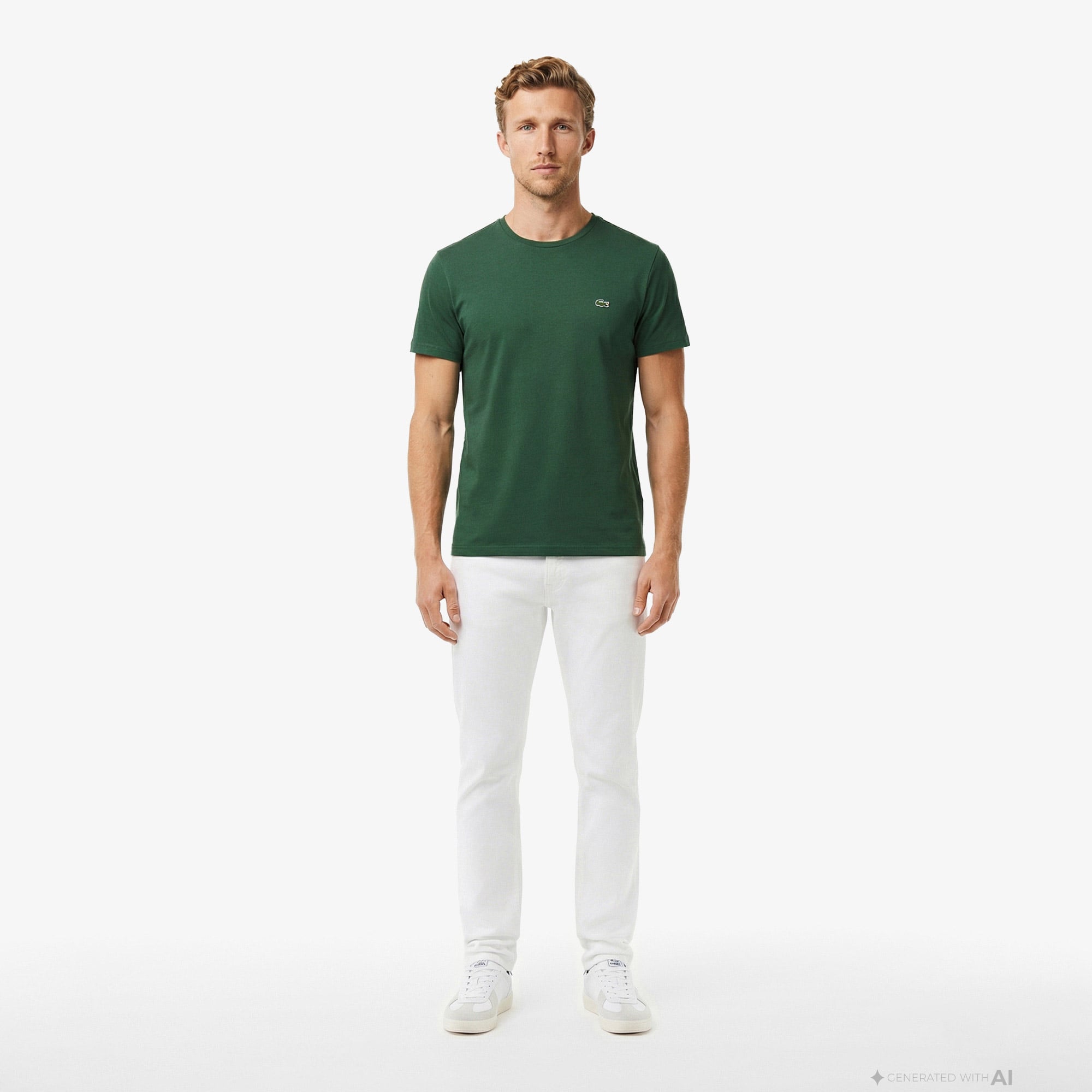 Lacoste Erkek Slim Fit Beyaz Jean Pantolon