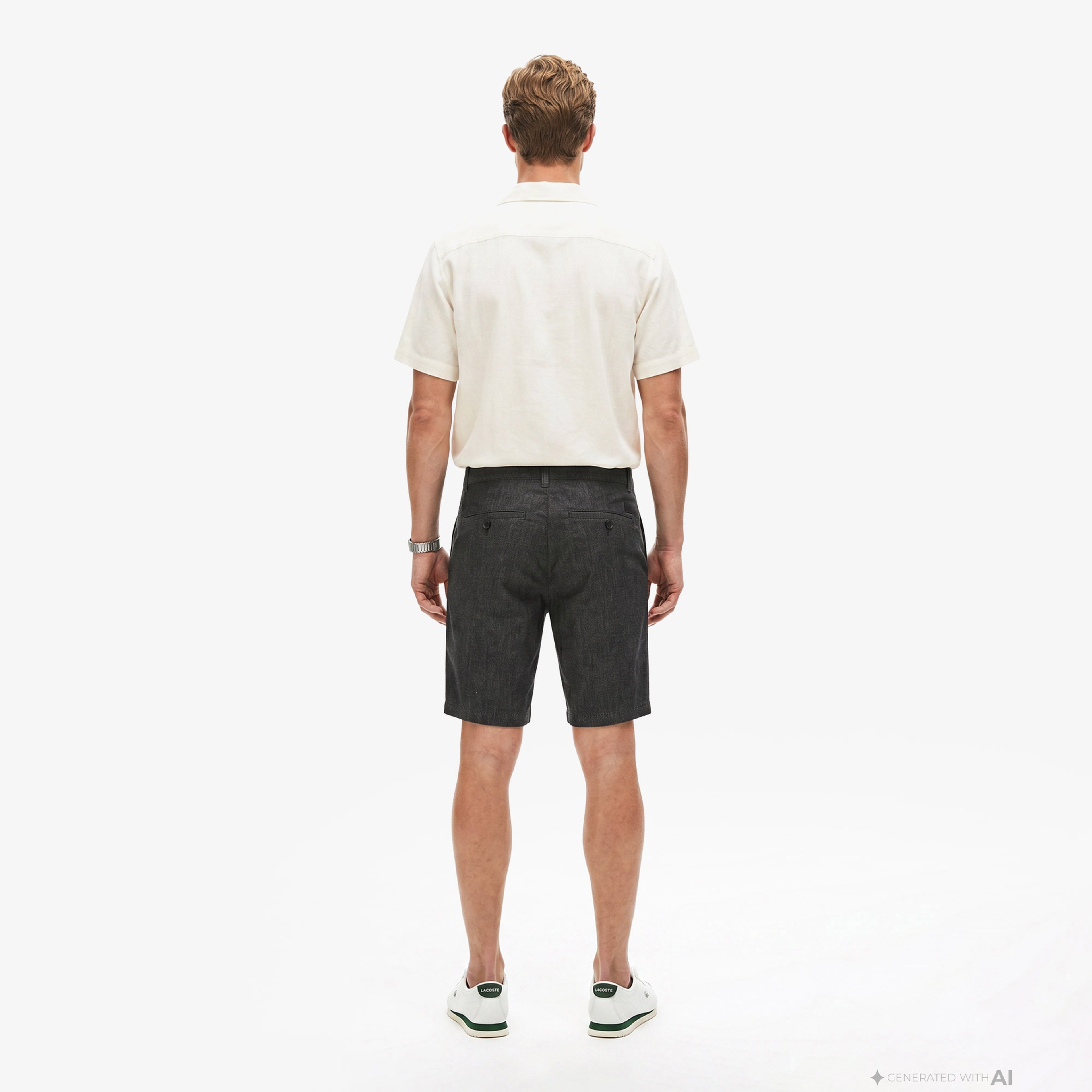 Erkek Slim Fit Siyah Bermuda Şort Erkek Slim Fit Siyah Bermuda Şort