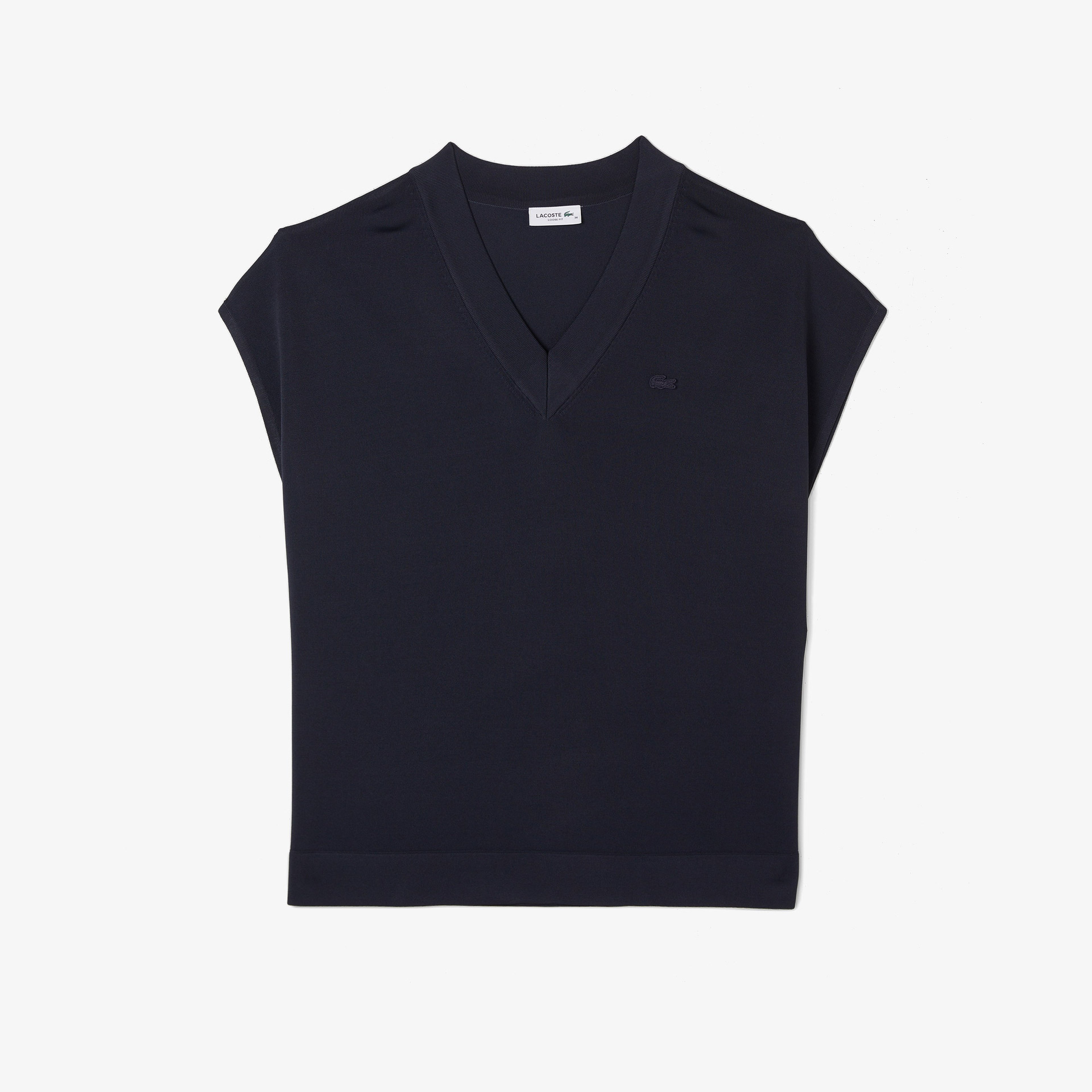 Kadın Relaxed Fit Kısa Kollu V Yaka Koyu Gri Triko