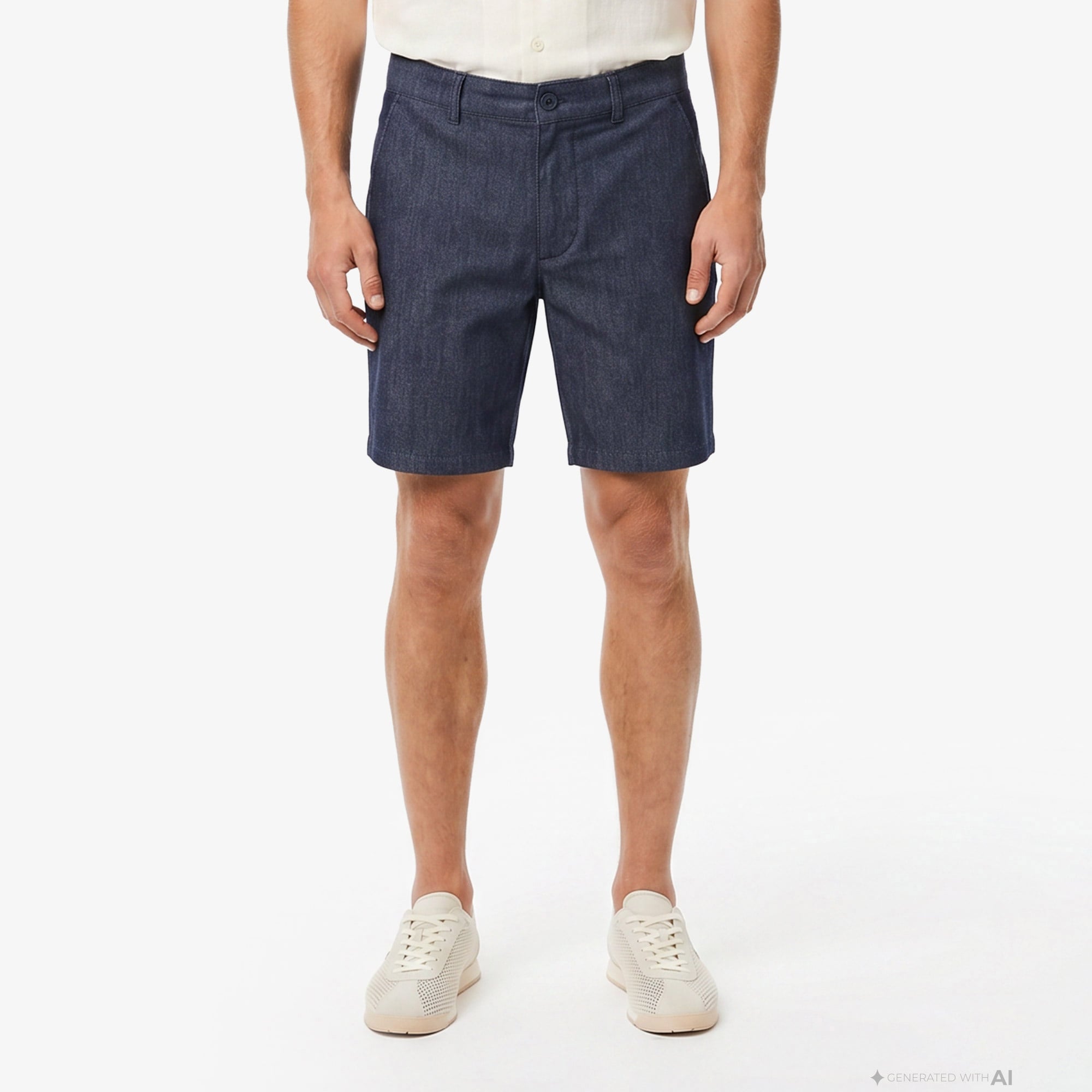 Erkek Slim Fit Lacivert Bermuda Şort