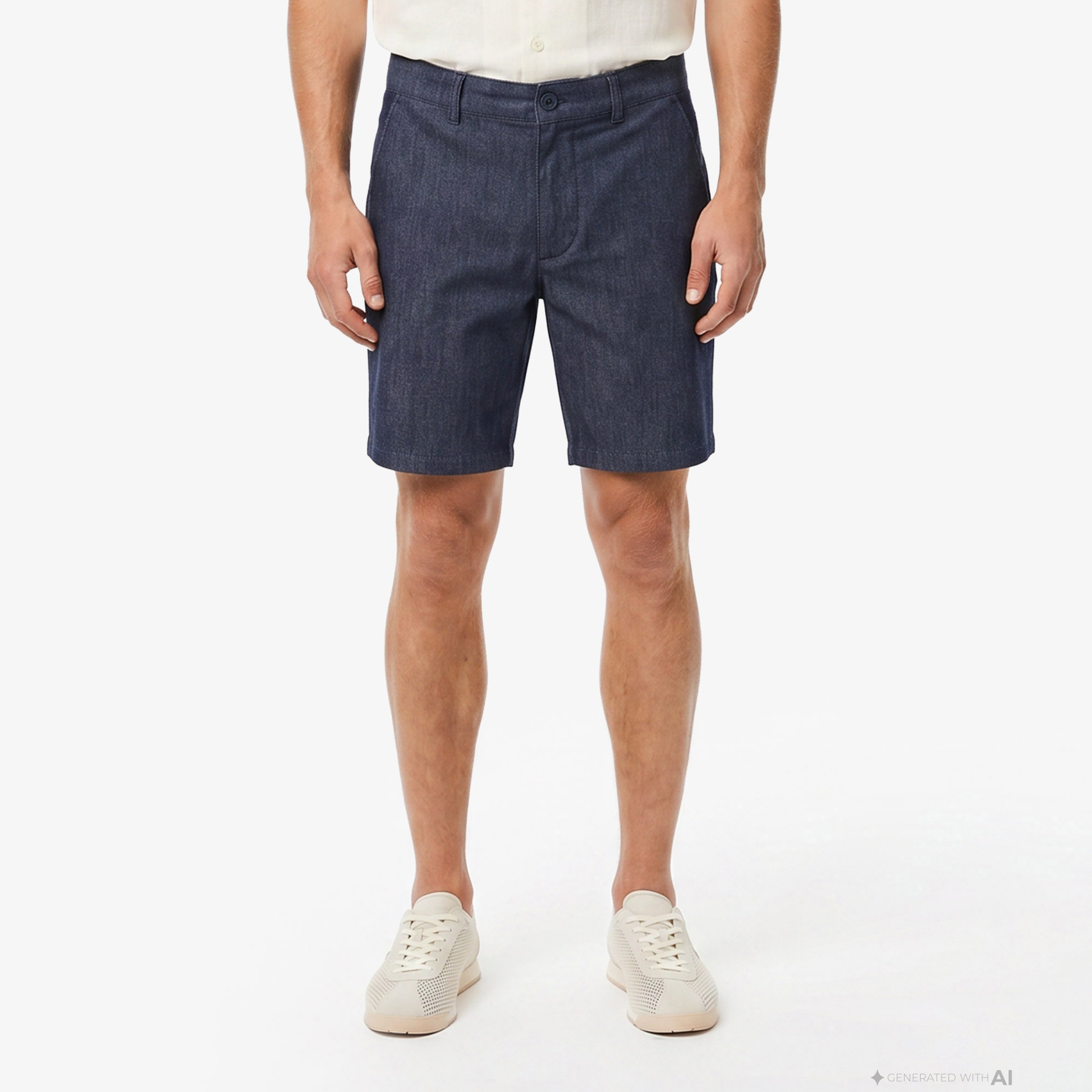Erkek Slim Fit Lacivert Bermuda Şort Erkek Slim Fit Lacivert Bermuda Şort