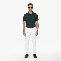 L.12.12 Light Erkek Classic Fit Yeşil Polo Yeşil