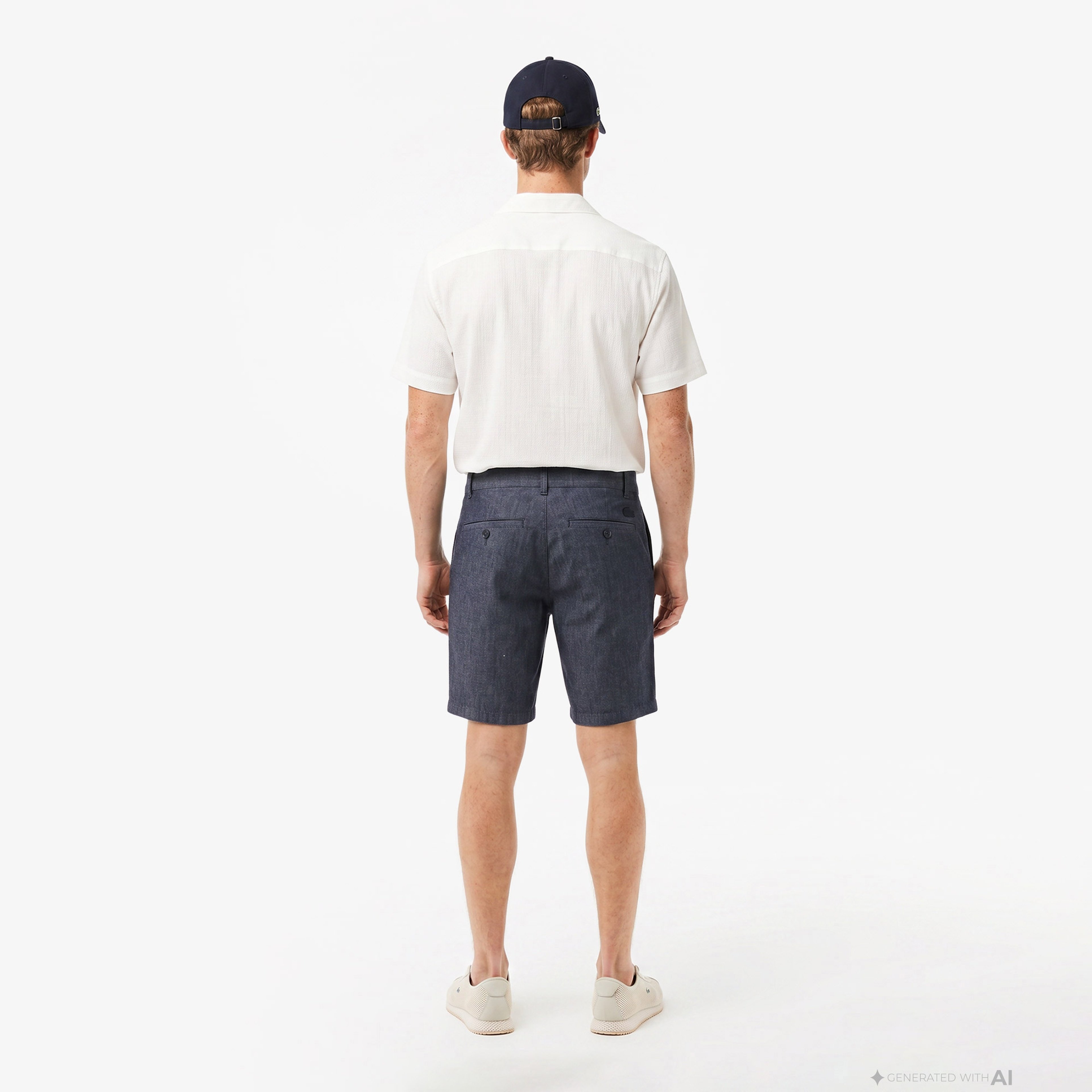 Erkek Slim Fit Lacivert Bermuda Şort Erkek Slim Fit Lacivert Bermuda Şort