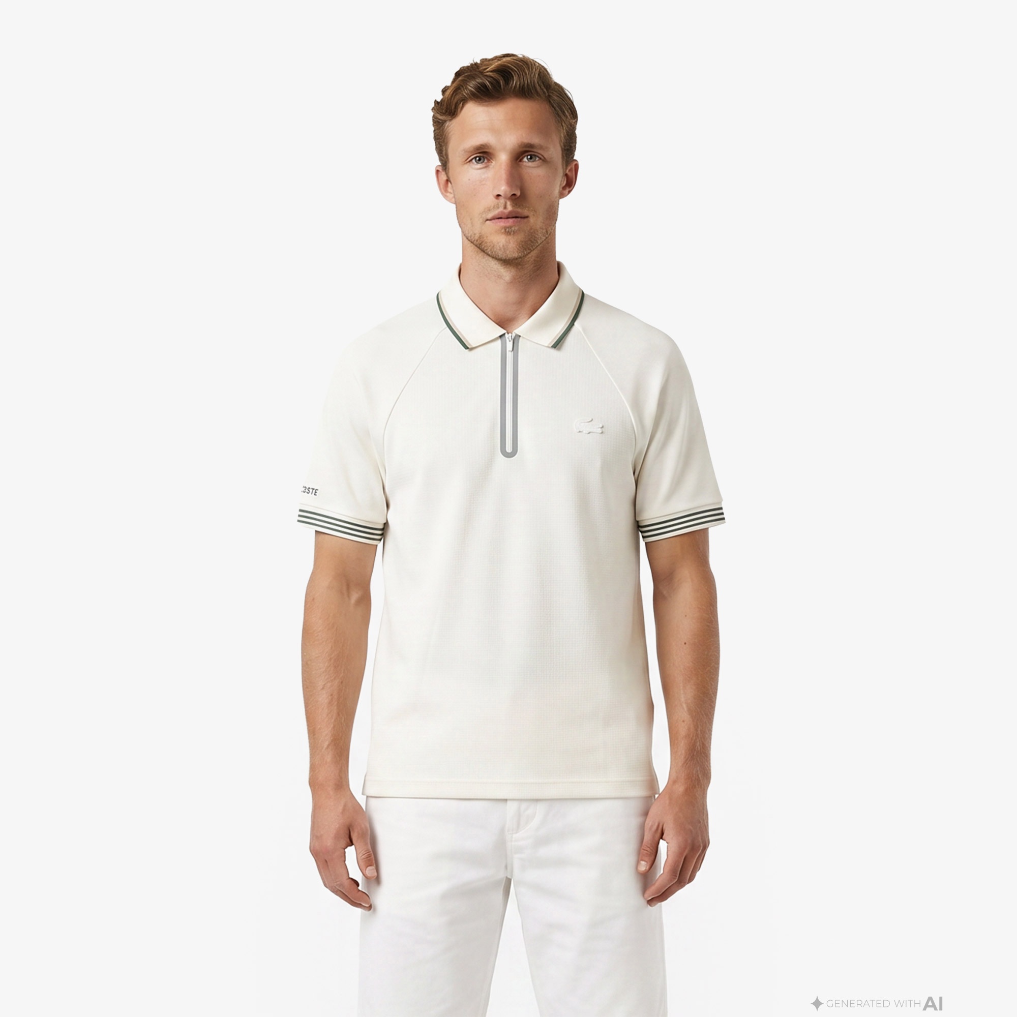 Erkek Regular Fit Krem Polo