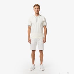 Erkek Regular Fit Krem Polo Krem