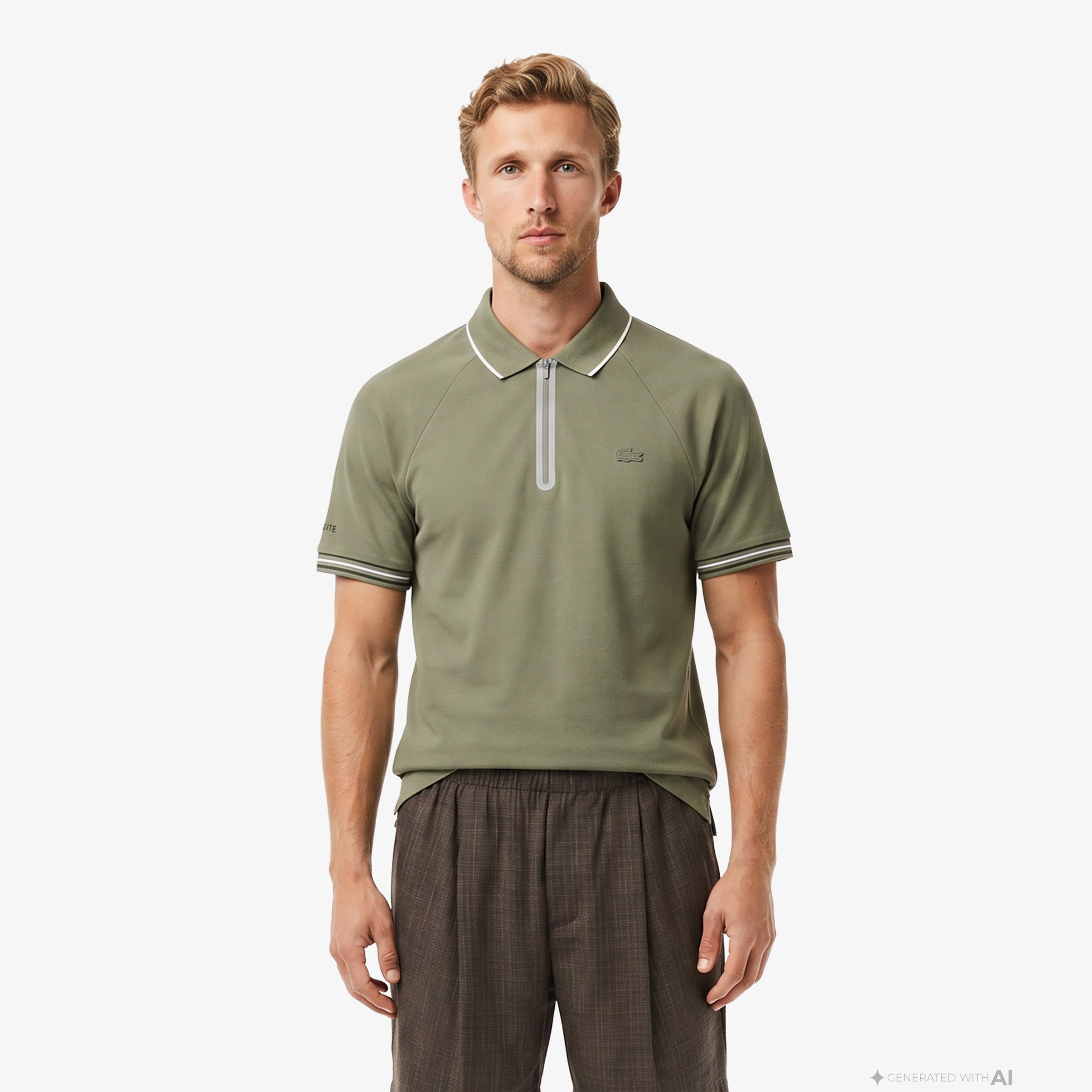 Erkek Regular Fit Haki Polo Erkek Regular Fit Haki Polo