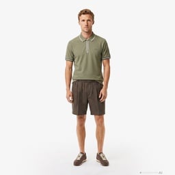 Erkek Regular Fit Haki Polo Yeşil