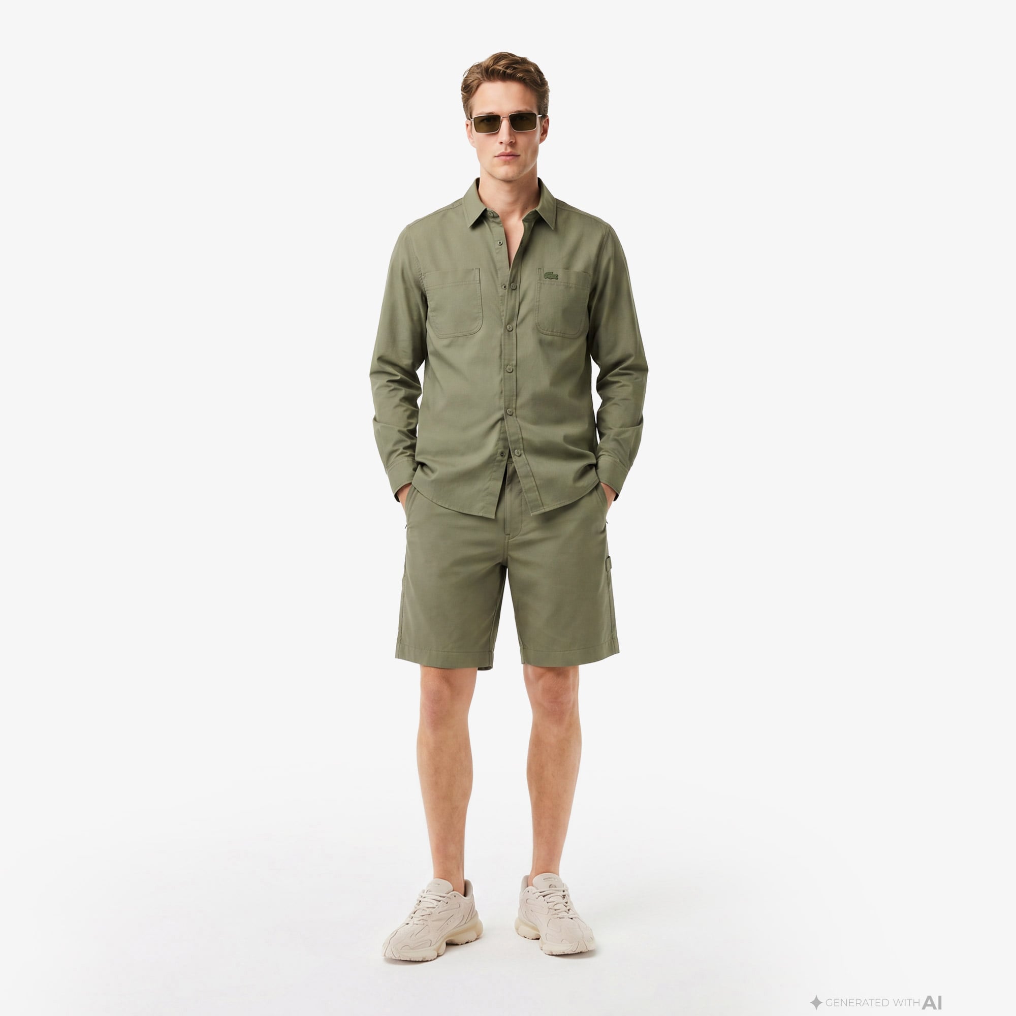 Lacoste Erkek Relaxed Fit Haki Bermuda Şort