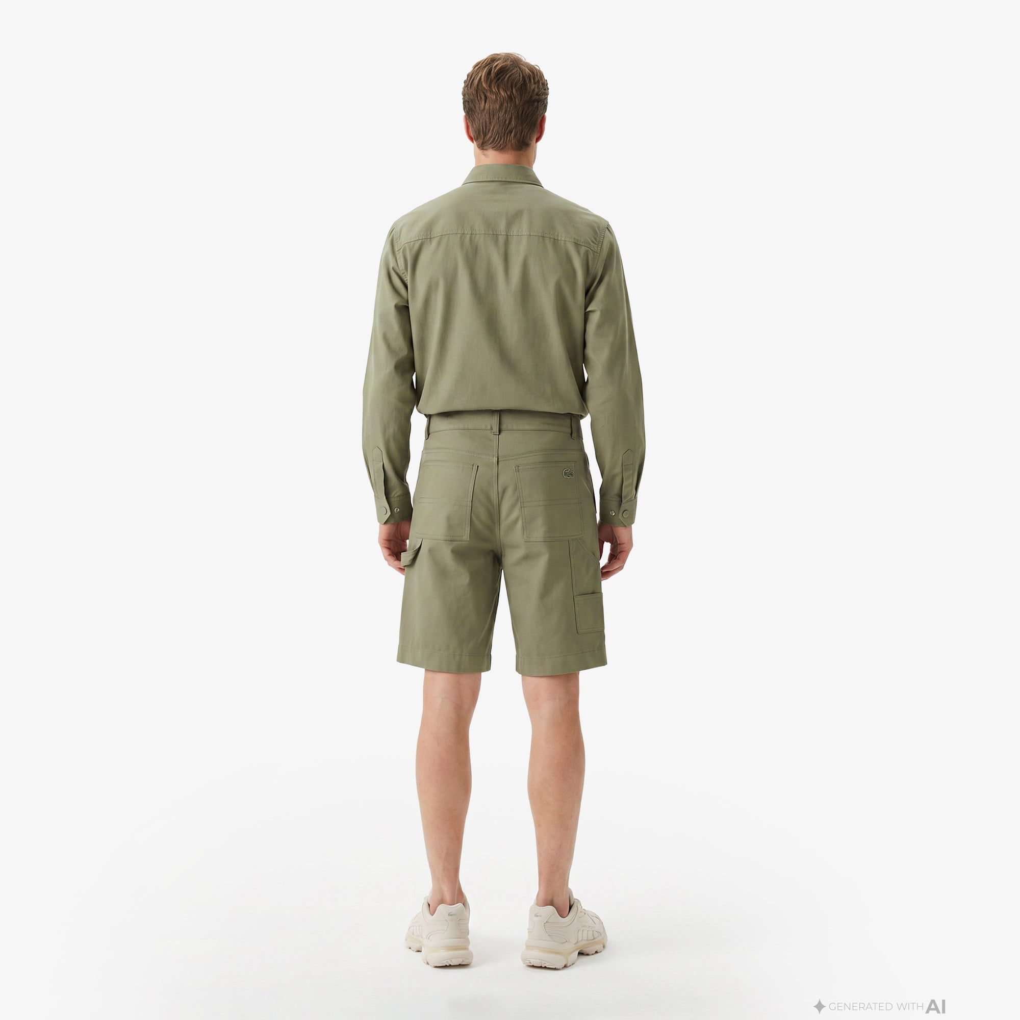 Lacoste Erkek Relaxed Fit Haki Bermuda Şort görsel 2