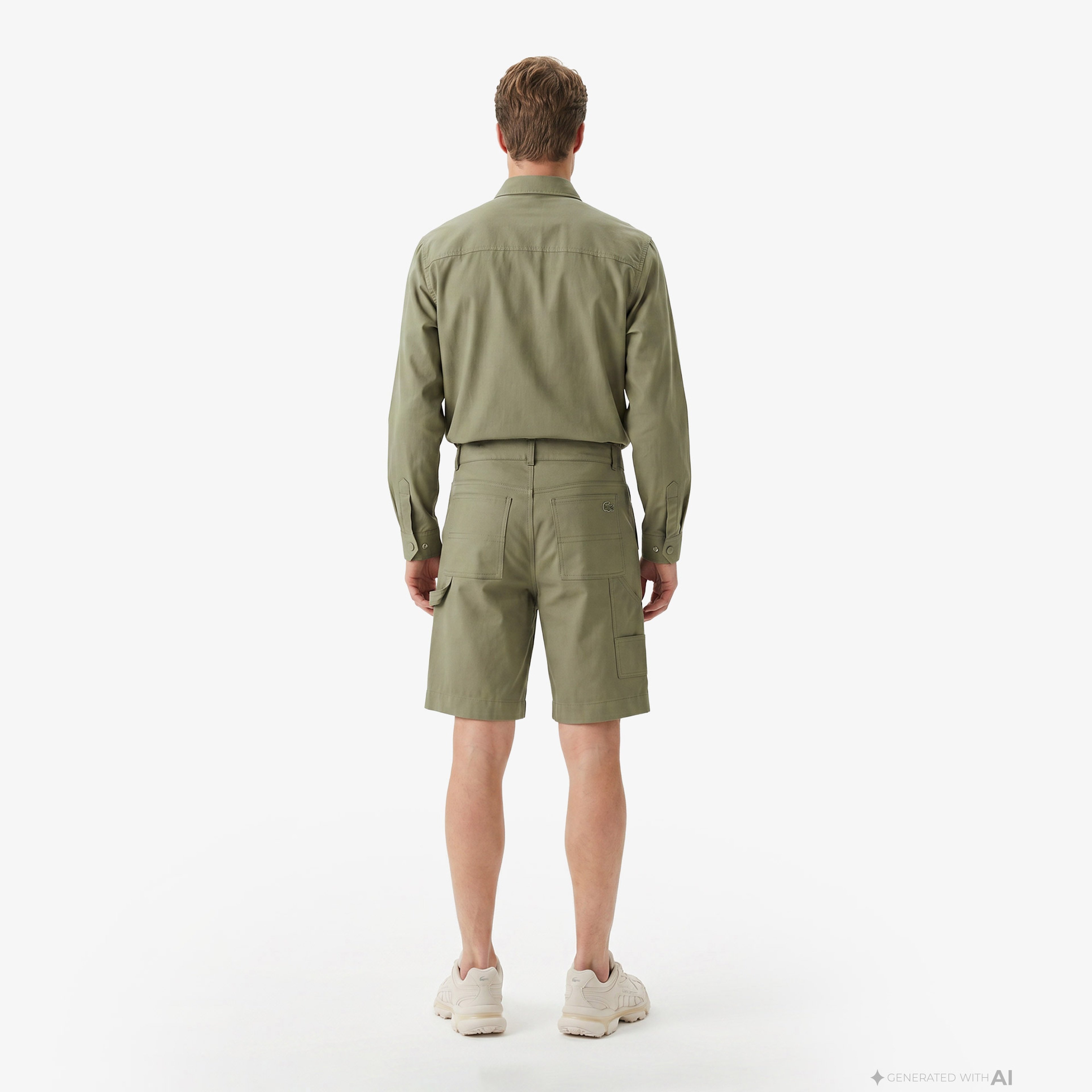 Erkek Relaxed Fit Haki Bermuda Şort Erkek Relaxed Fit Haki Bermuda Şort