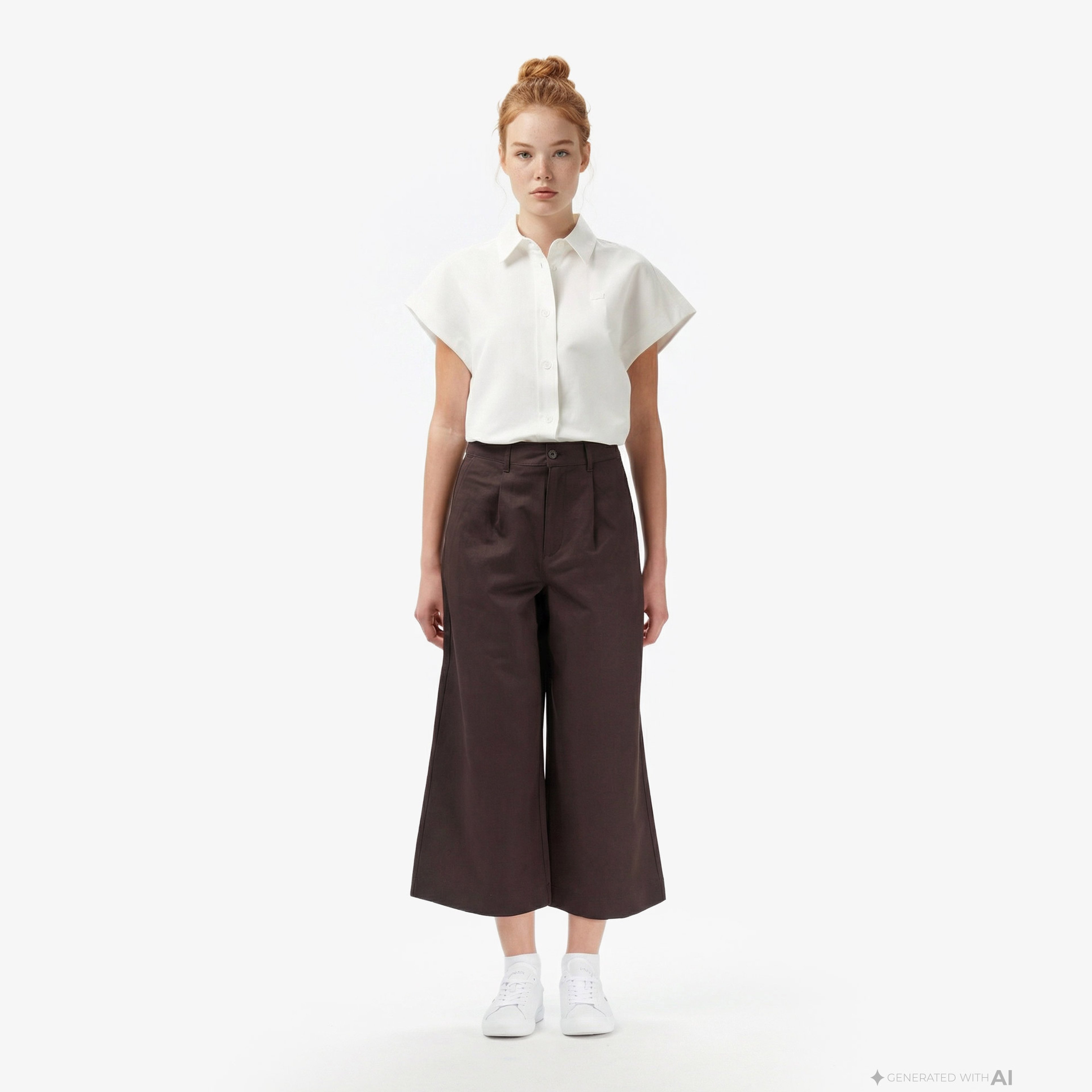 Kadın Relaxed Fit Kahverengi Pantolon