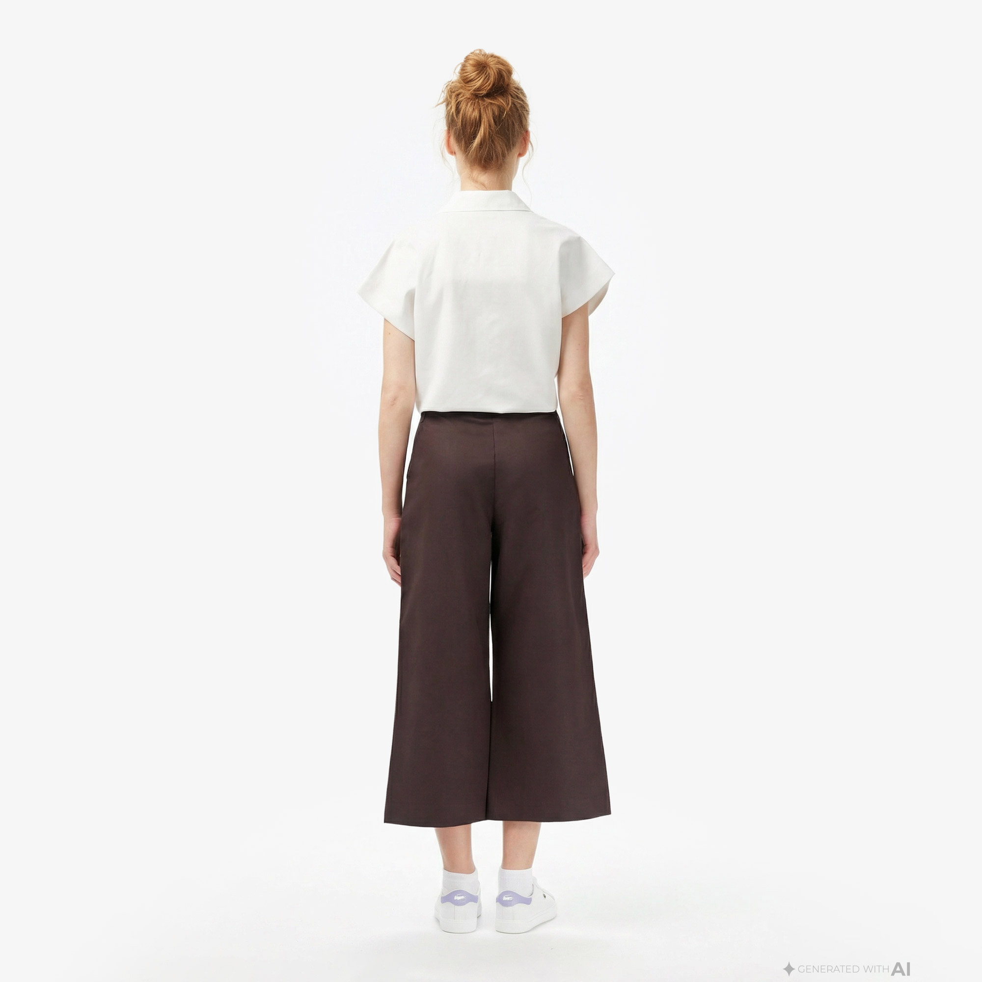 Lacoste Kadın Relaxed Fit Kahverengi Pantolon görsel 3