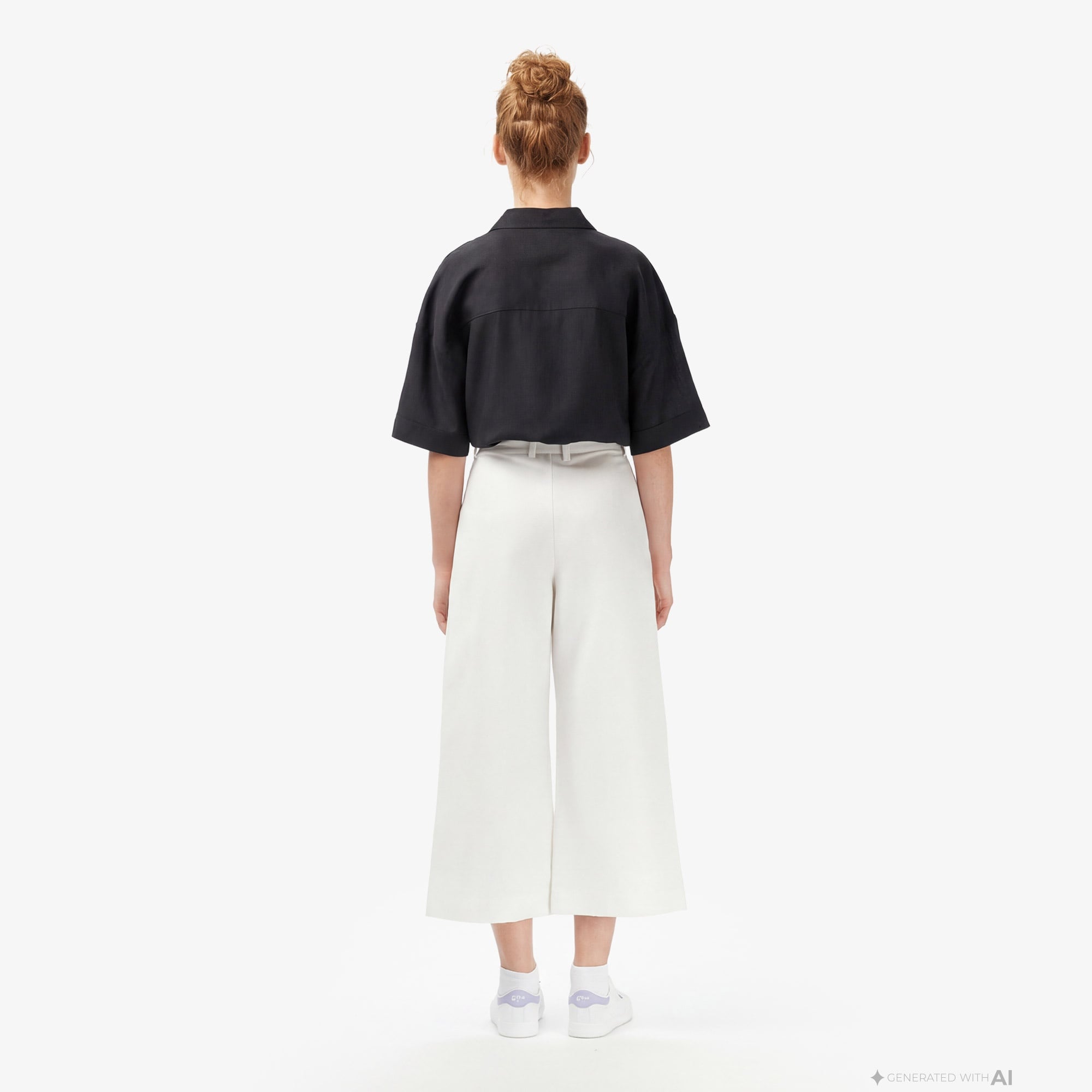 Kadın Relaxed Fit Krem Pantolon