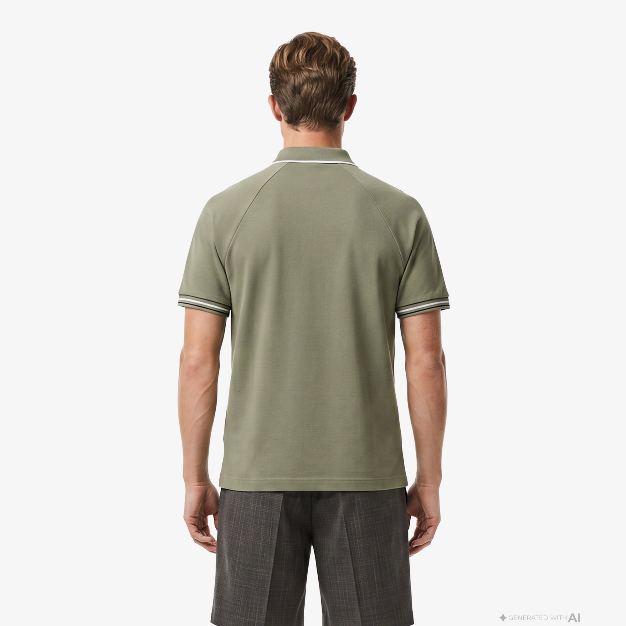 Lacoste Erkek Regular Fit Haki Polo görsel 2