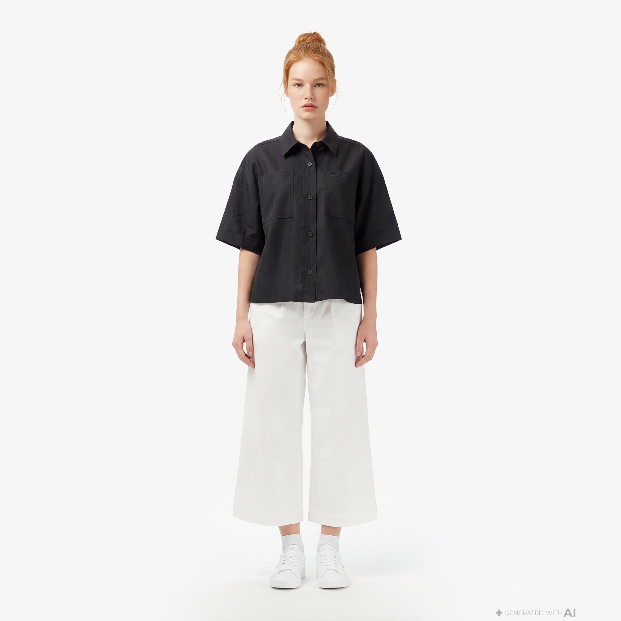 Kadın Relaxed Fit Krem Pantolon